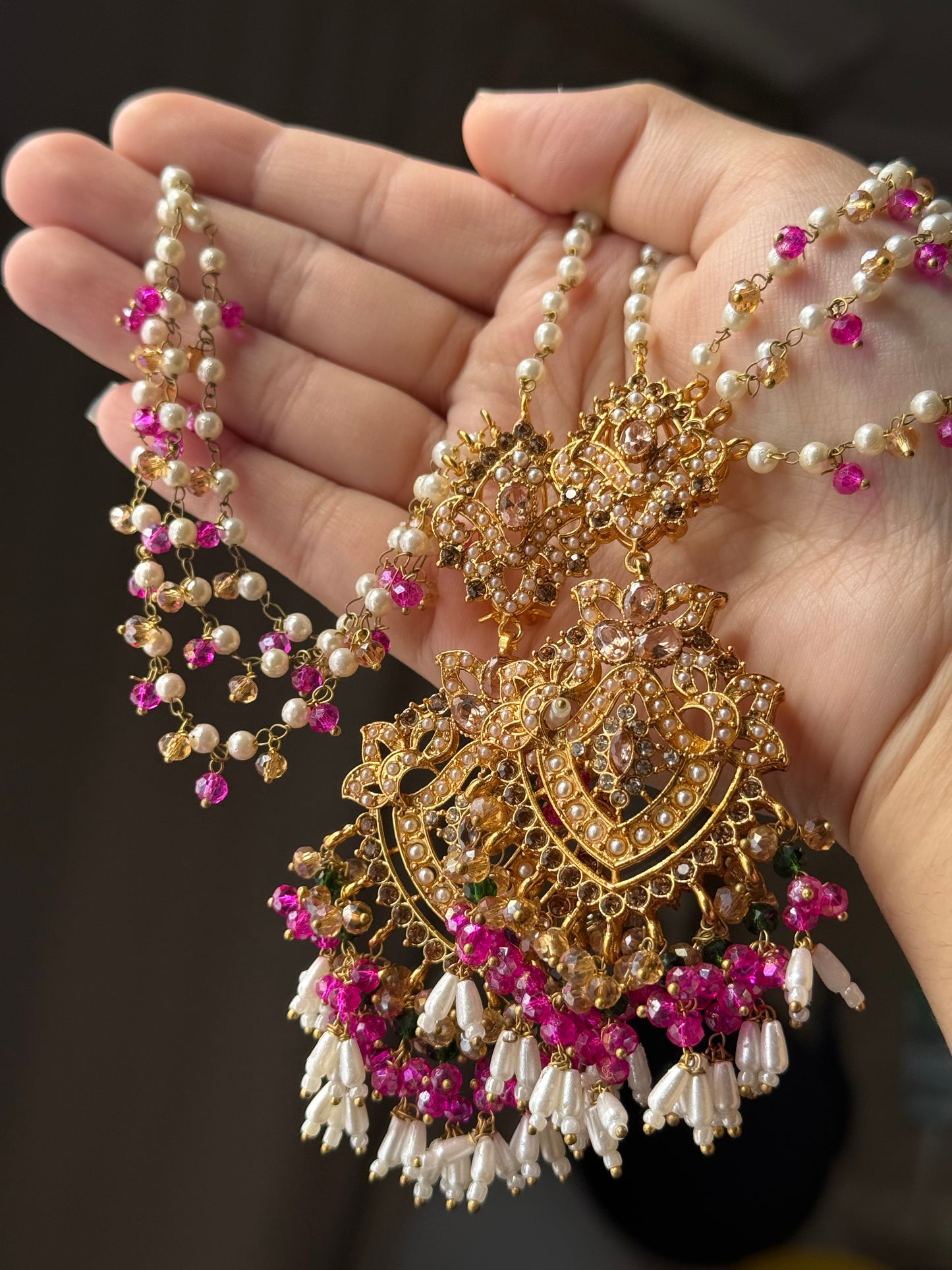 KIARA - Sahara earrings with tikka | available in 13 colours
