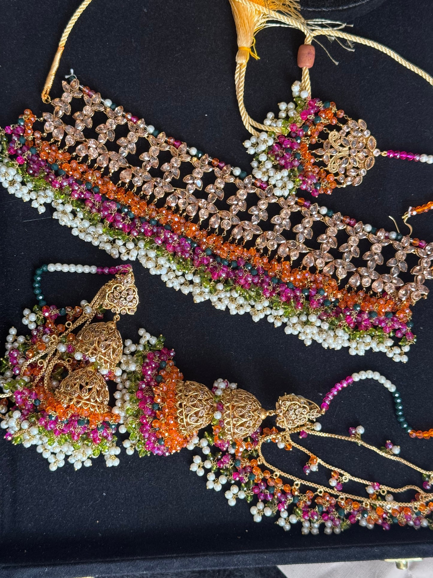 PIYA - Mehndi Bridal set | includes Choker with Jhumke & tikka