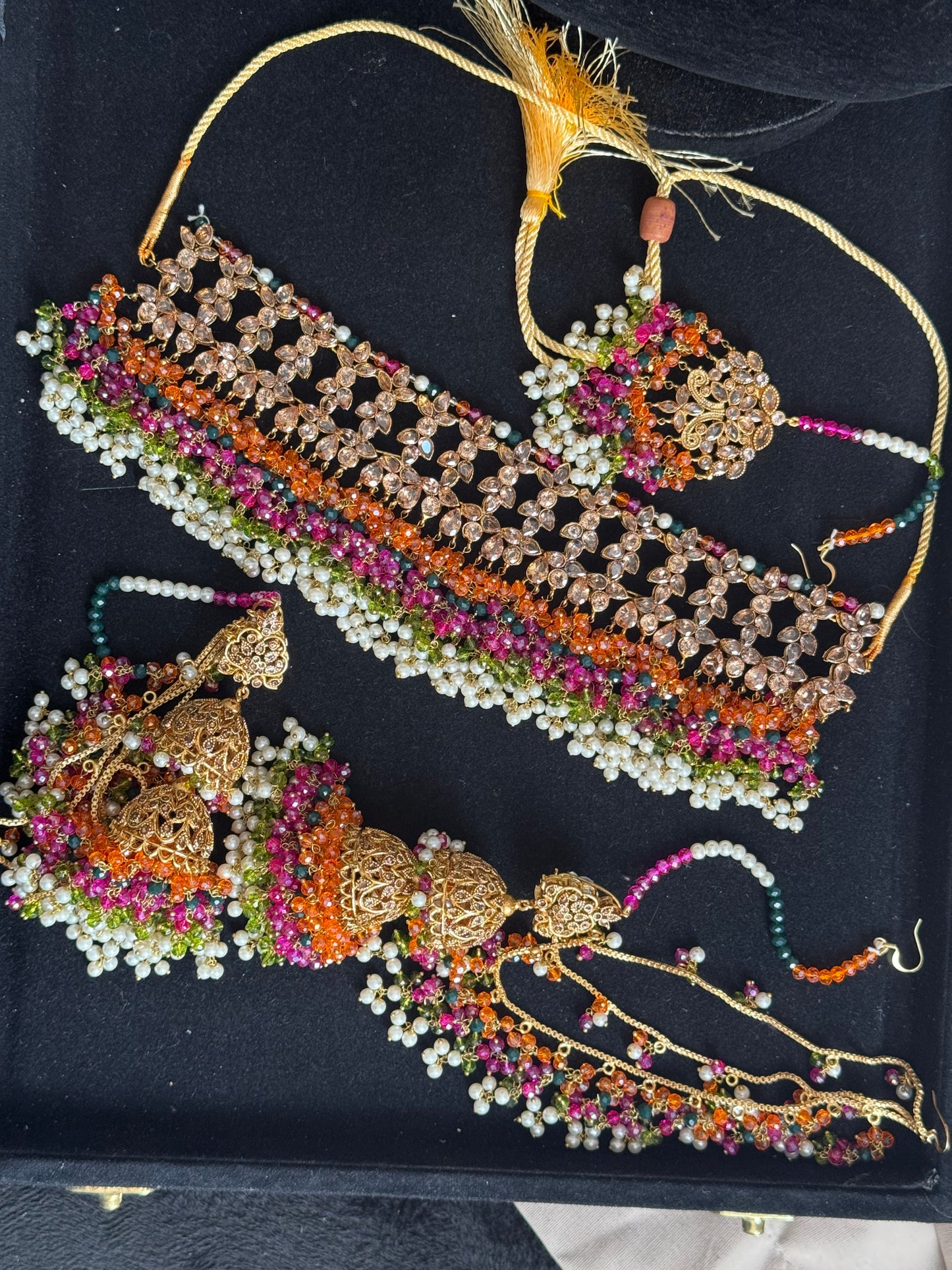 PIYA - Mehndi Bridal set | includes Choker with Jhumke & tikka