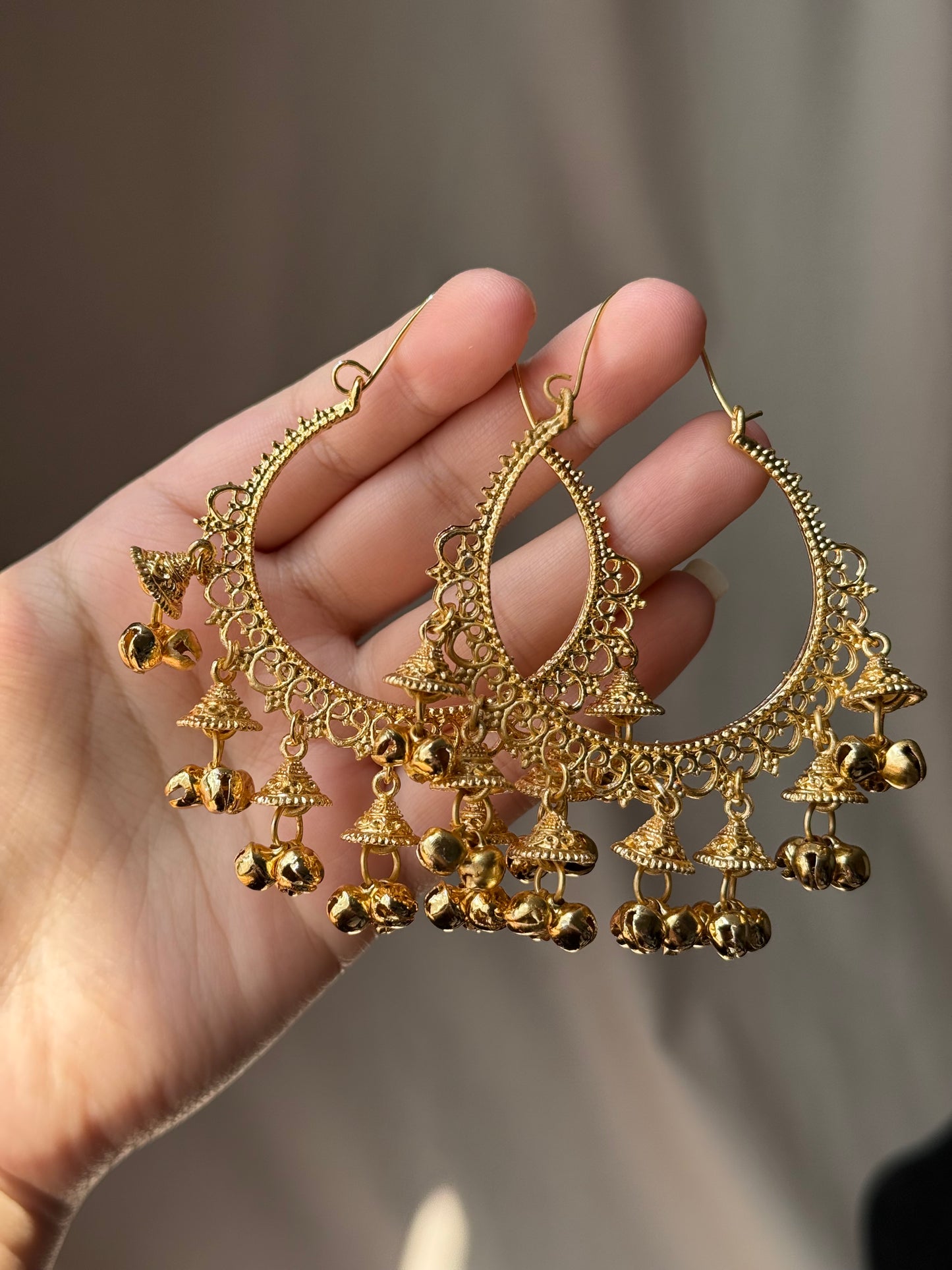 Kashmiri earrings with bells | available in 3 colours