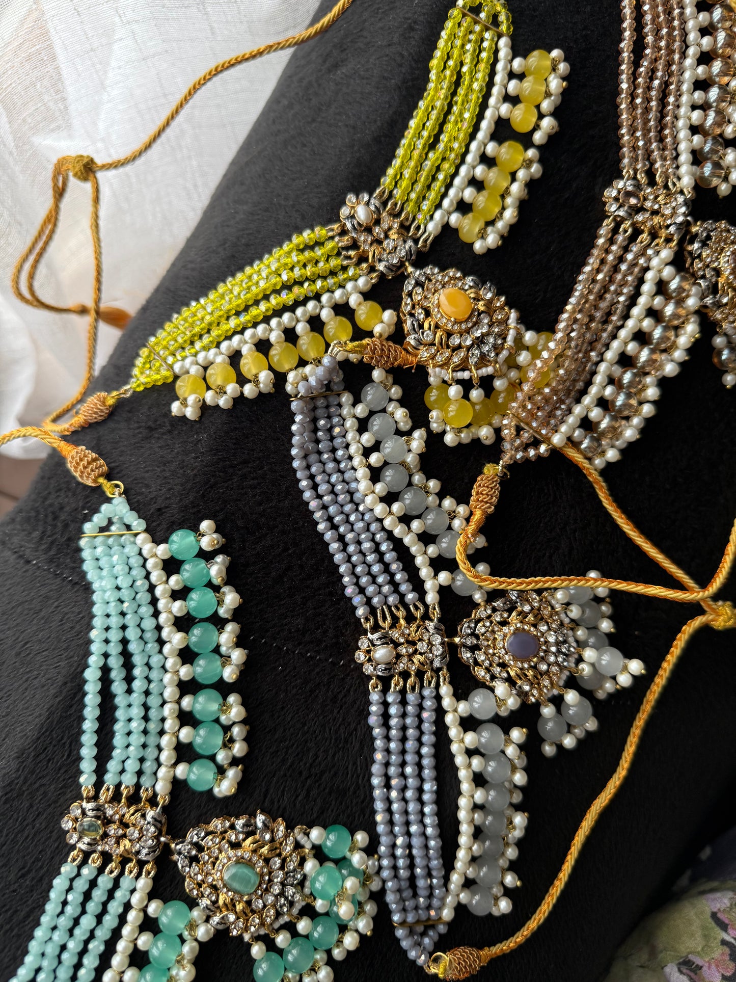 FAJAR - Choker set with earrings and tikka | available in 15 colours