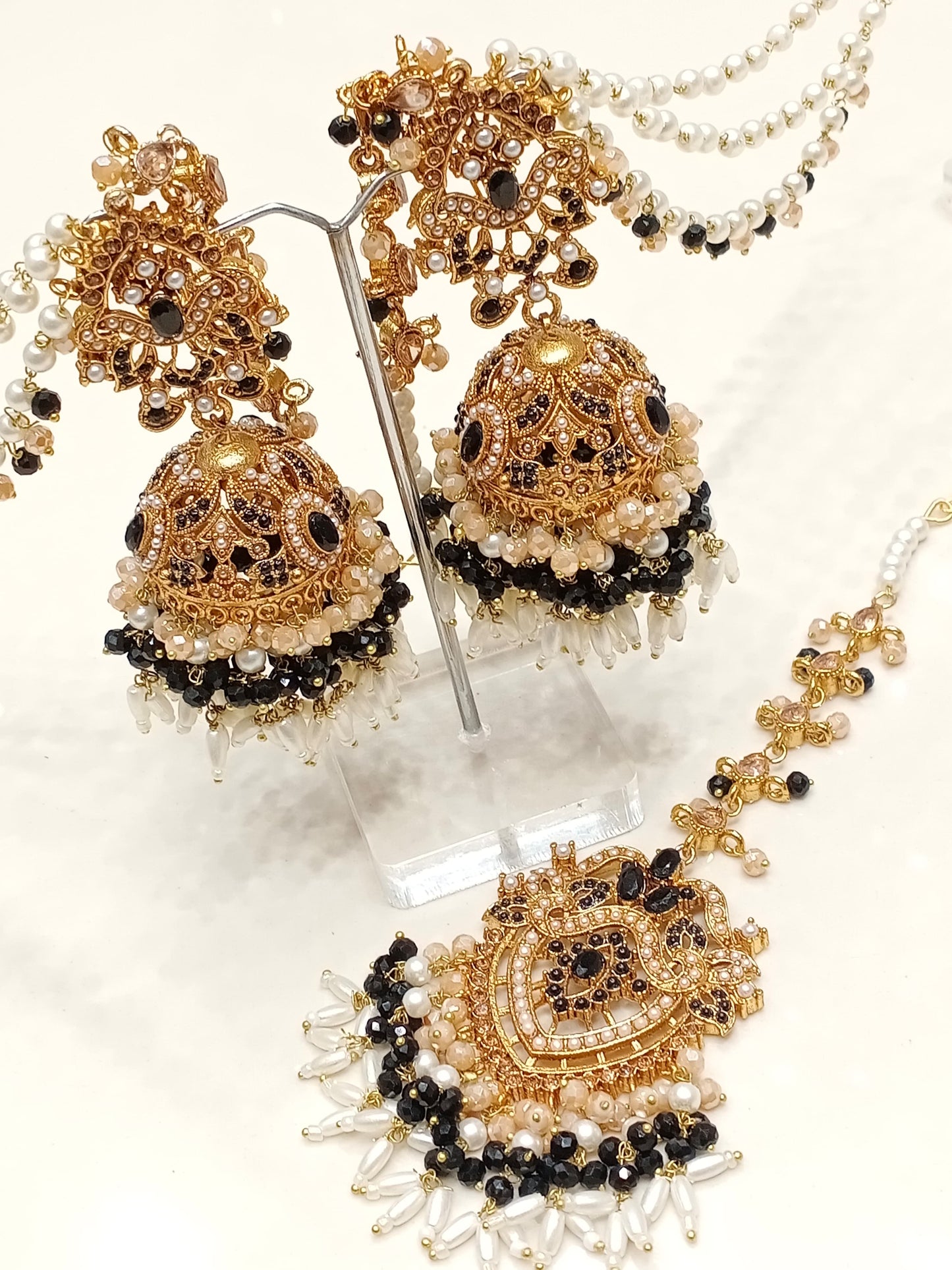Aqsa - Jhumke Tikka set 8 colours available
