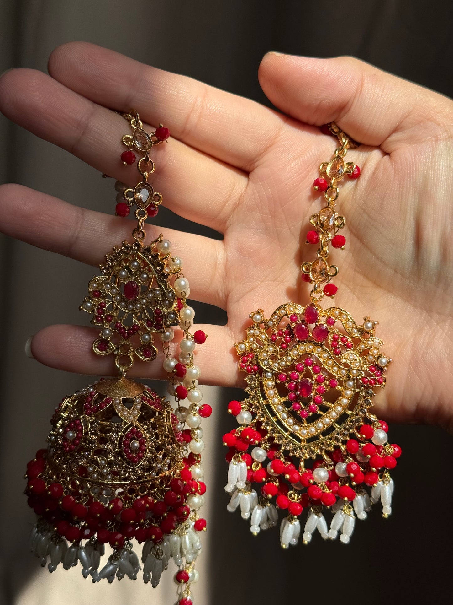 Aqsa - Jhumke Tikka set 8 colours available
