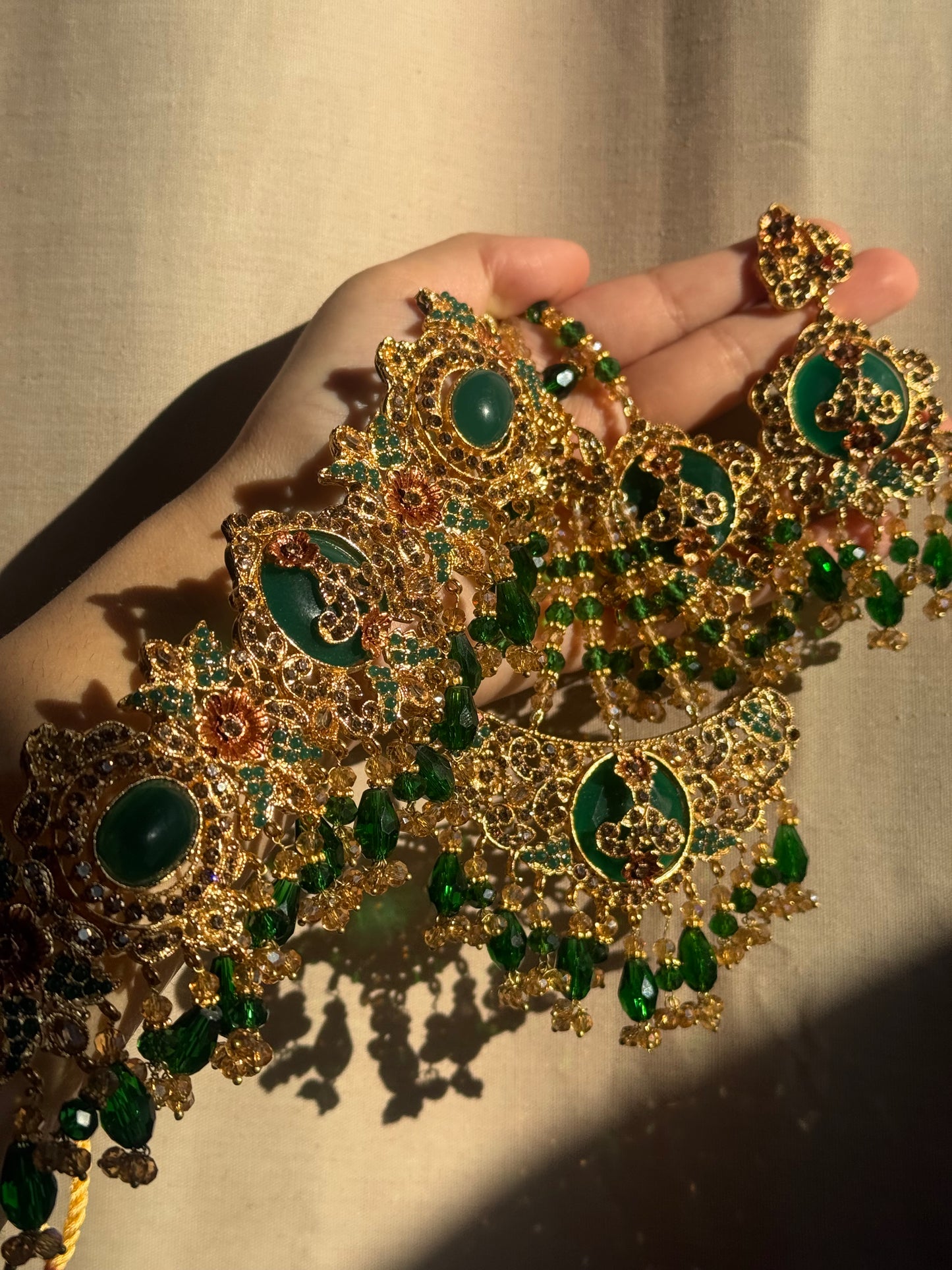 Rubab - Choker with Jhumar jhumke & Tikka | 6 colours available