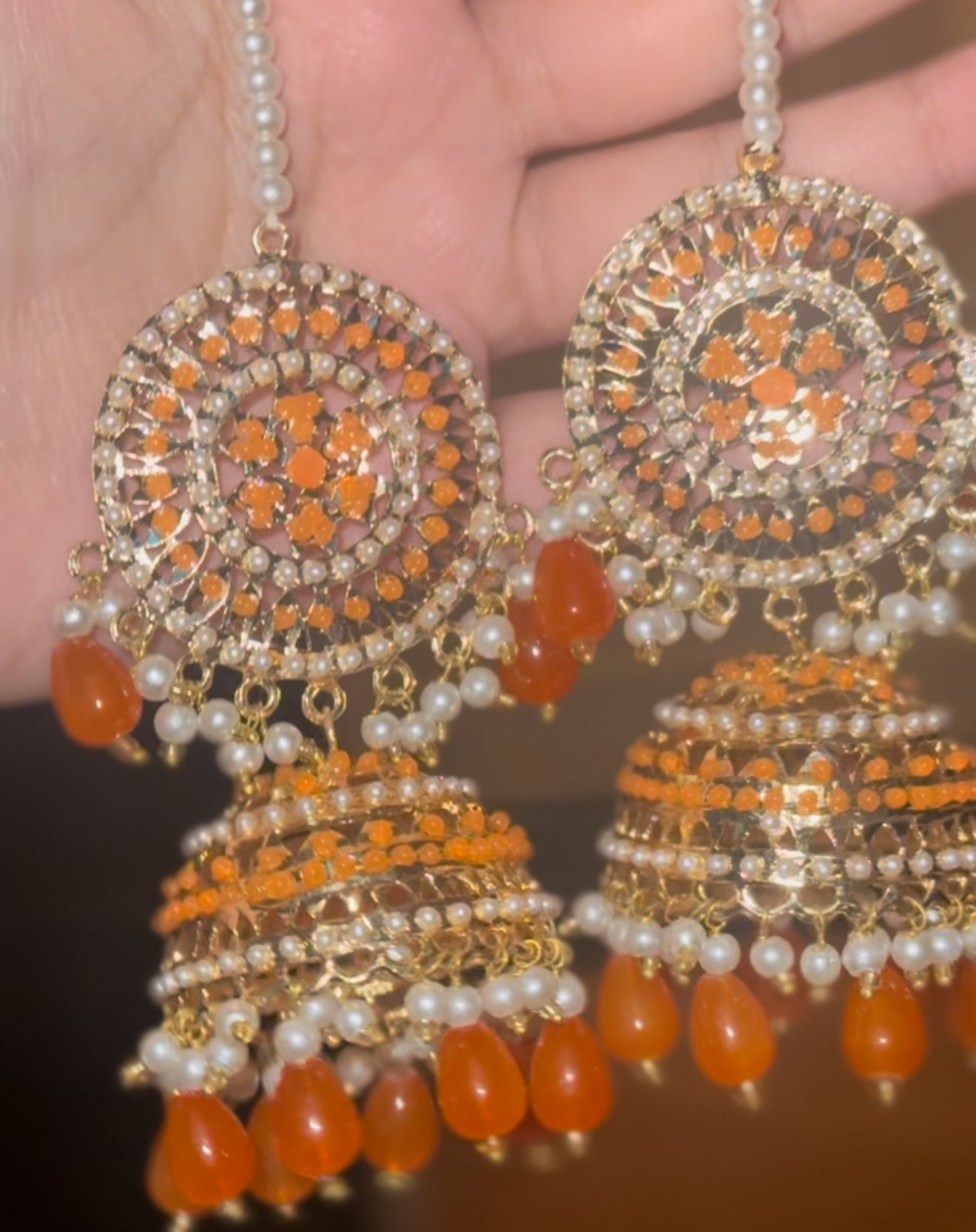 Raha - One-line sahara jhumke with tikka | 16 colours available