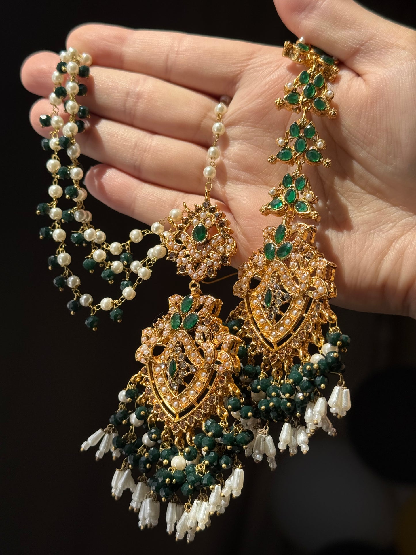 KIARA - Sahara earrings with tikka | available in 13 colours