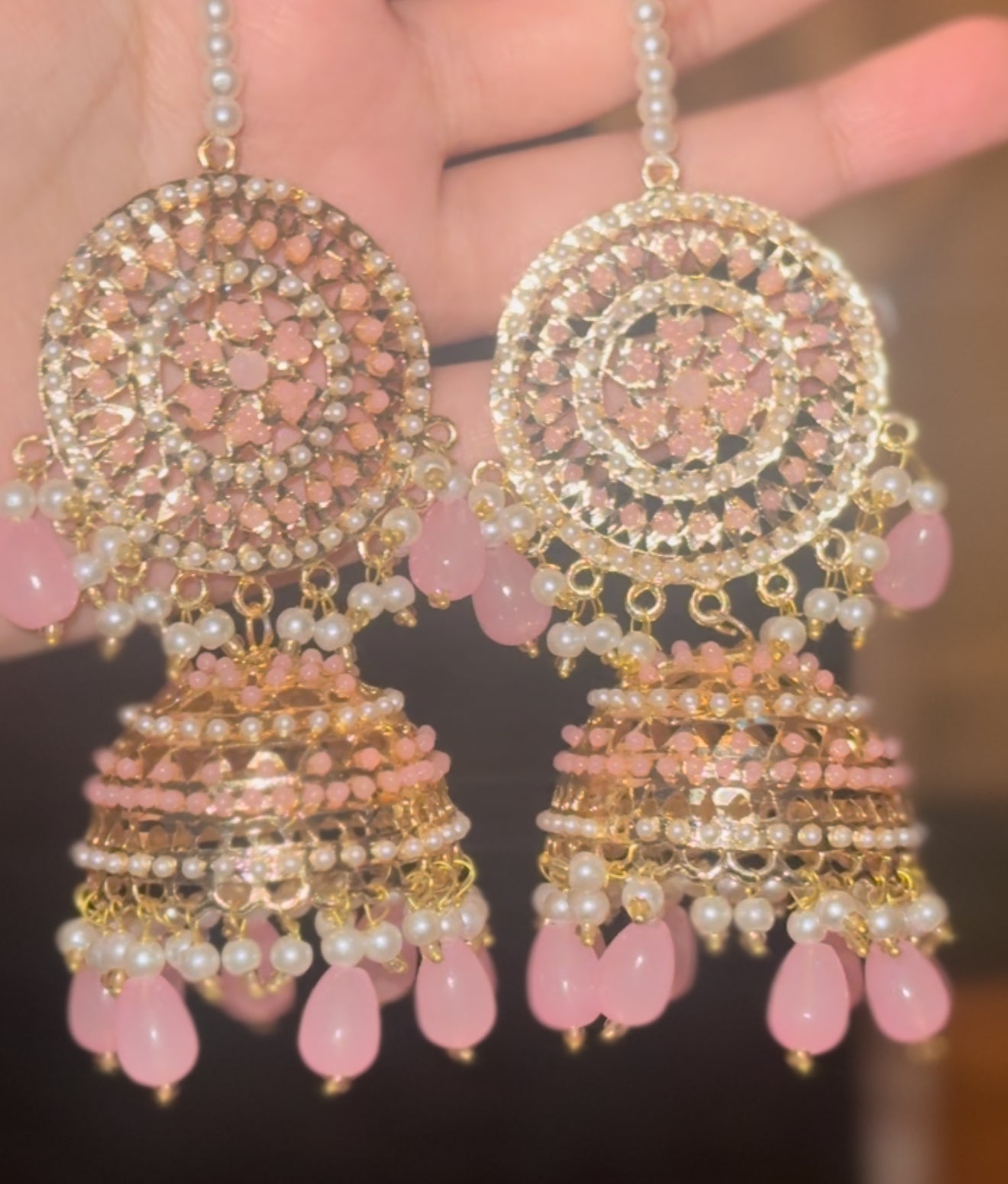 Raha - One-line sahara jhumke with tikka | 16 colours available