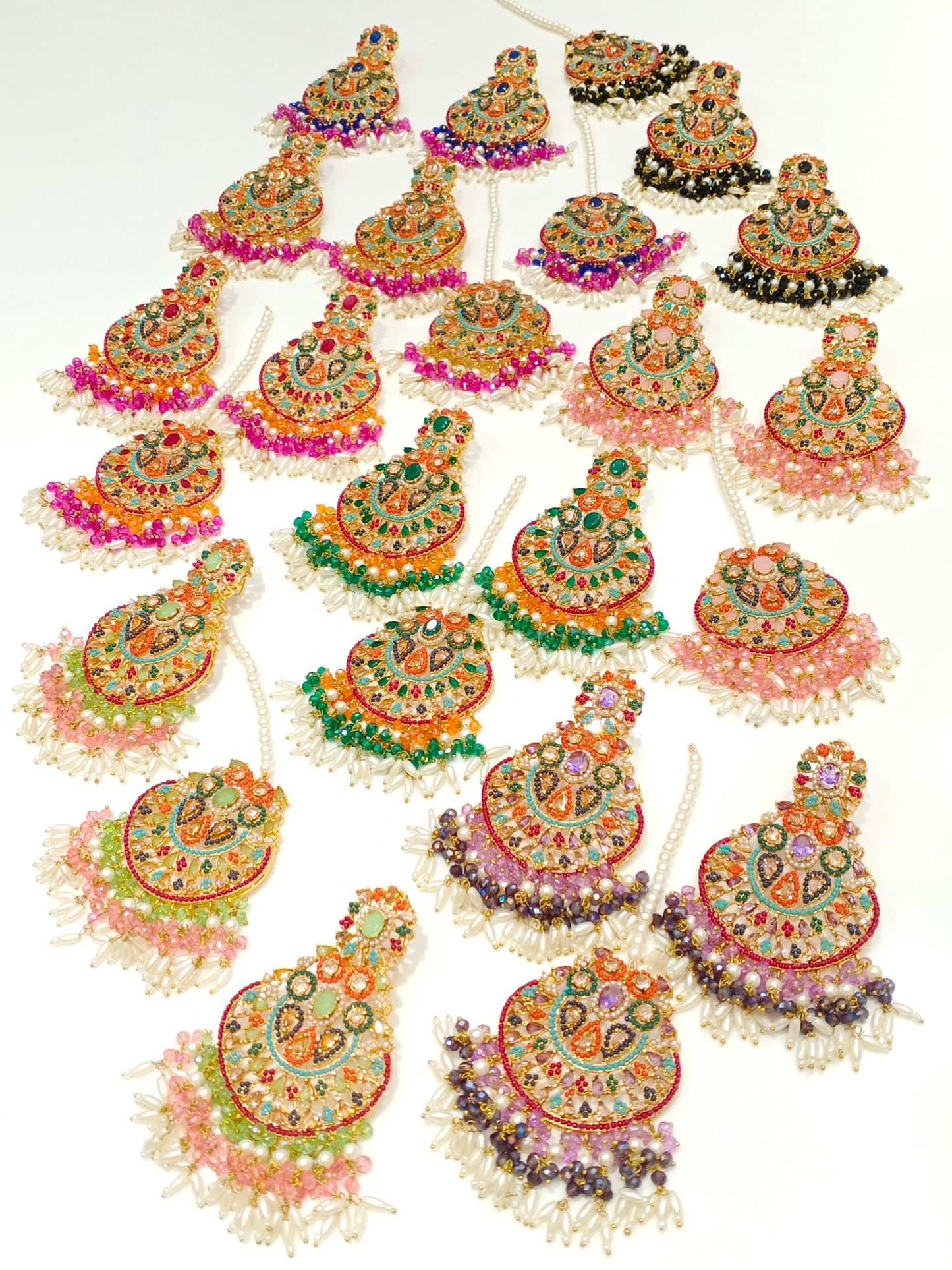 Annie - Earrings tikka set 8 colours available