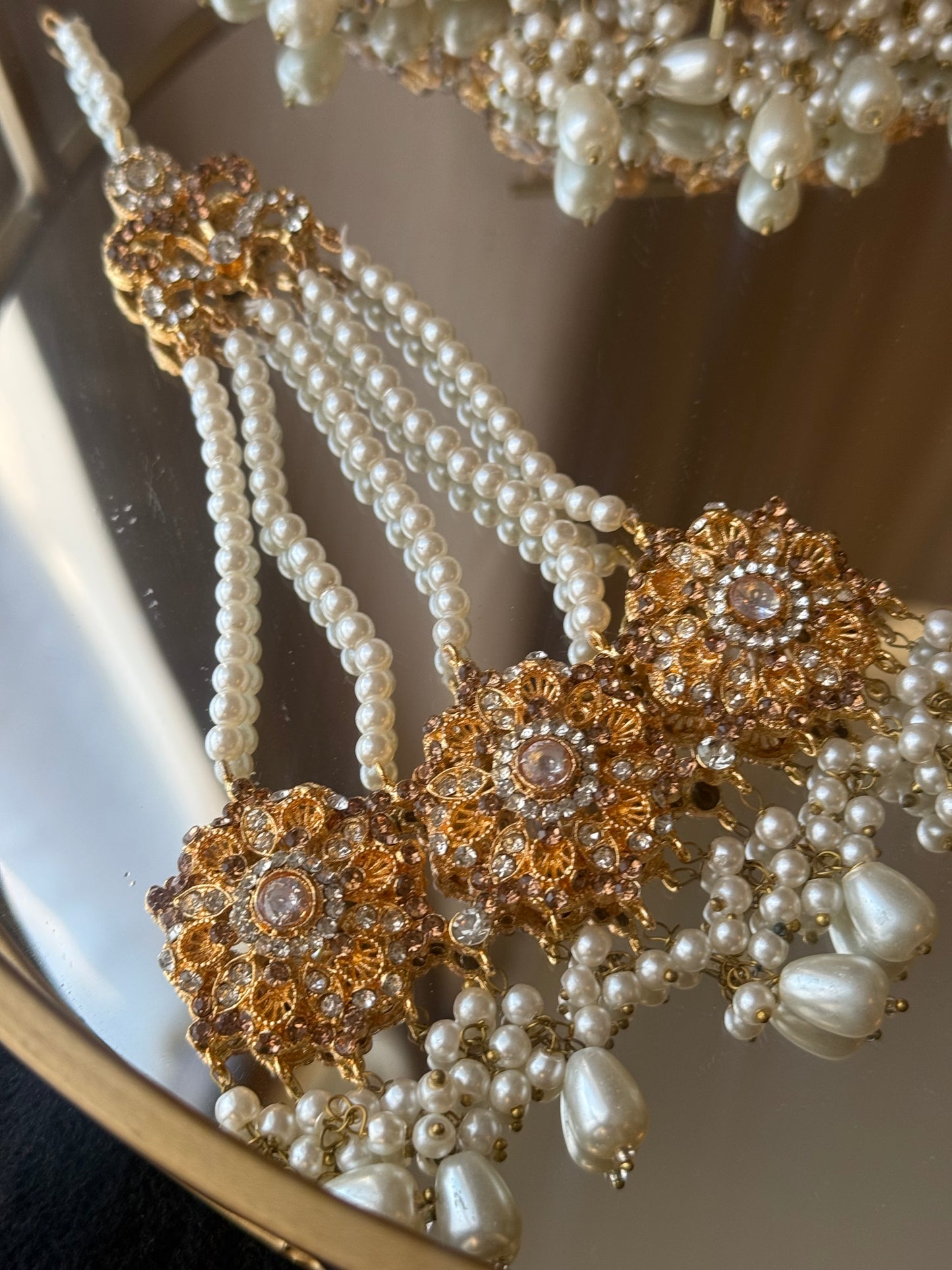 Rakshi - choker with jhumar jhumke & tikka 6 colours available