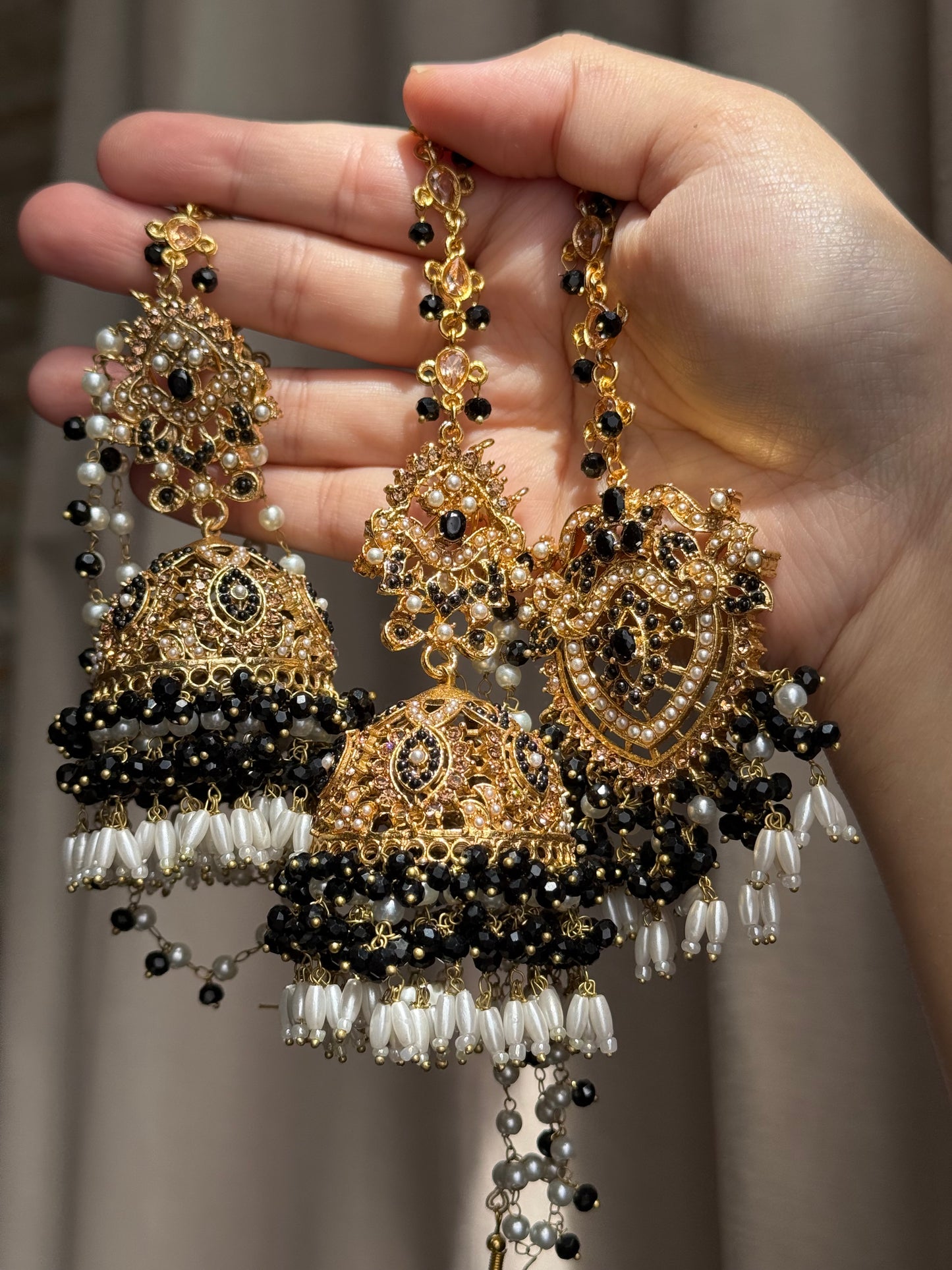 Aqsa - Jhumke Tikka set 8 colours available