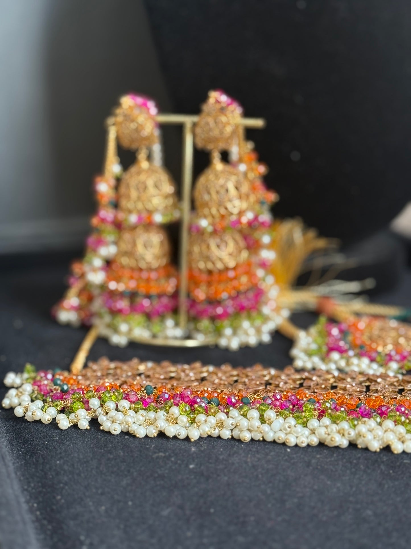 PIYA - Mehndi Bridal set | includes Choker with Jhumke & tikka