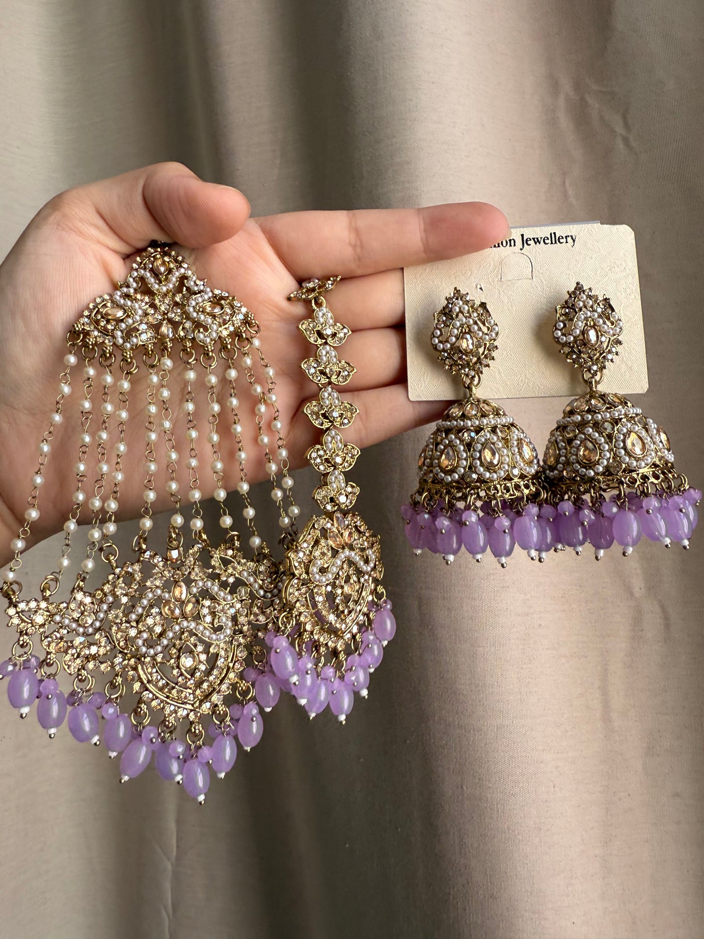 Kaneez - Jhumar, Jhumke and Tikka set | available in 9 colours
