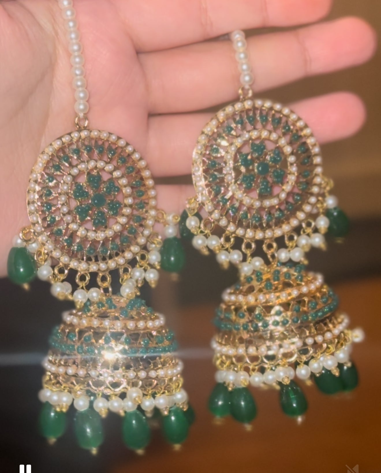 Raha - One-line sahara jhumke with tikka | 16 colours available