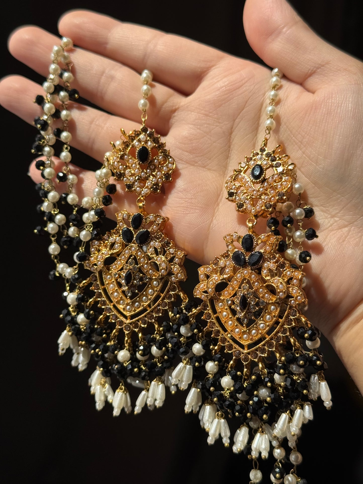 KIARA - Sahara earrings with tikka | available in 13 colours