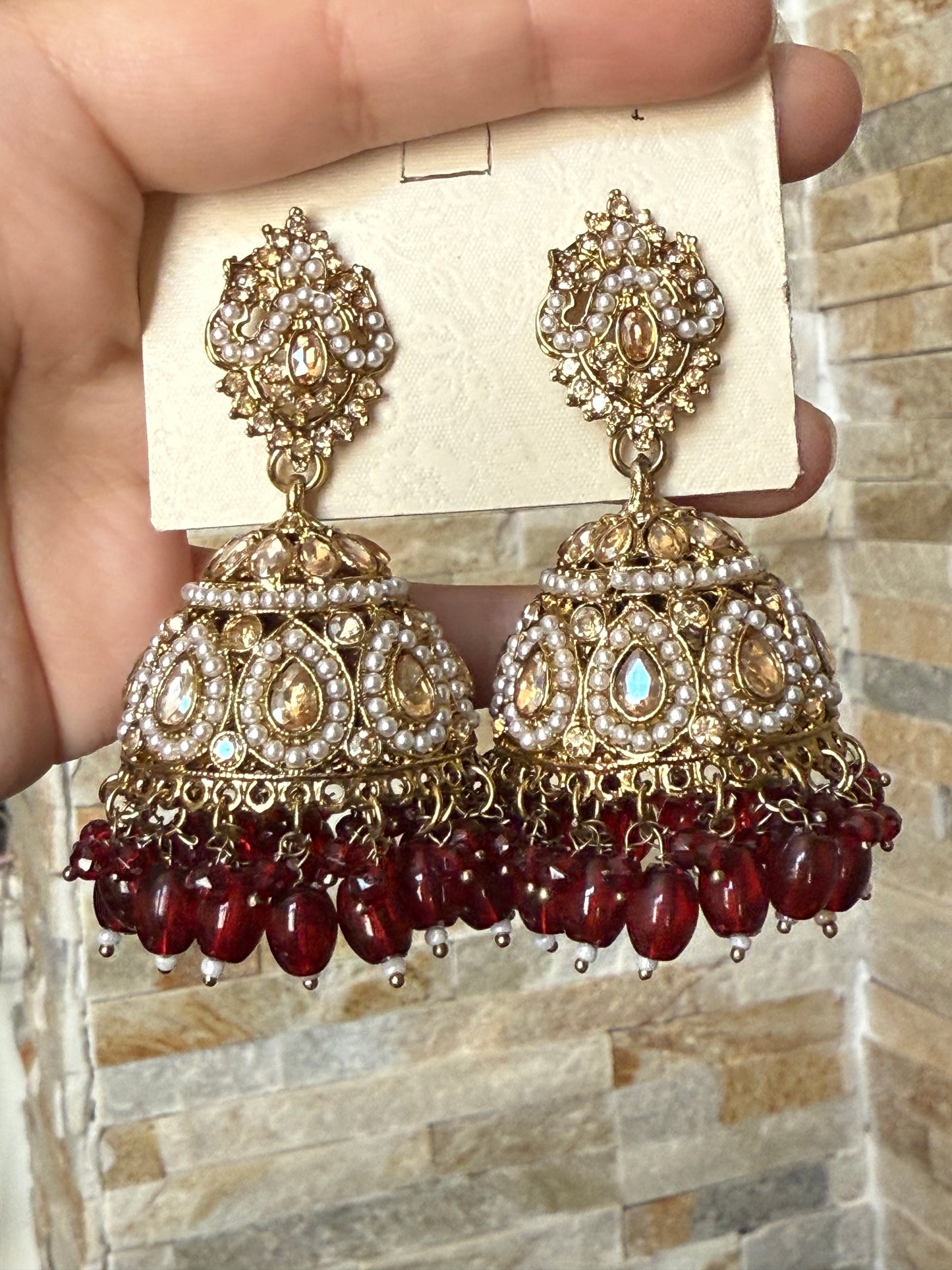 Kaneez - Jhumar, Jhumke and Tikka set | available in 9 colours