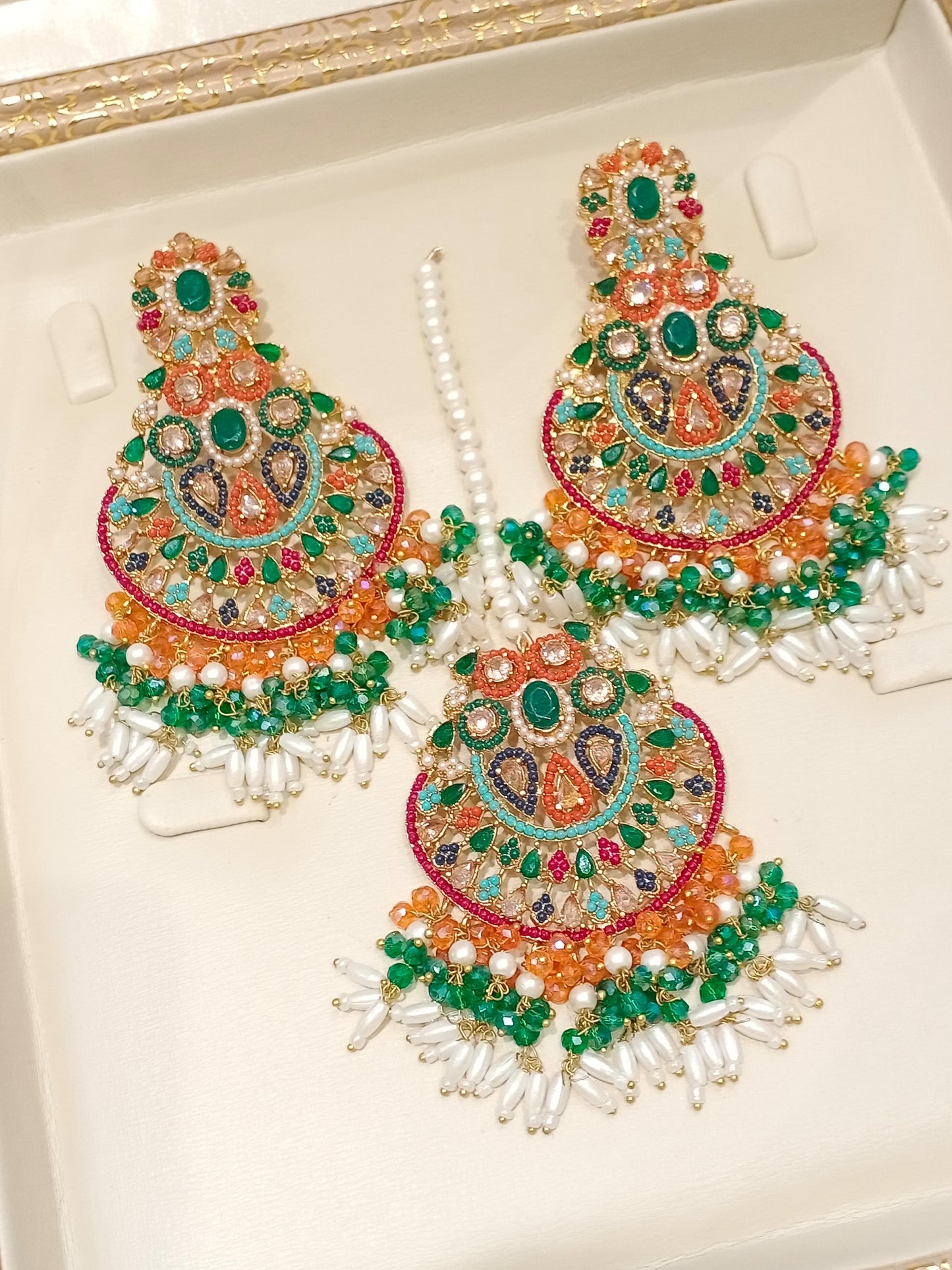 Annie - Earrings tikka set 8 colours available