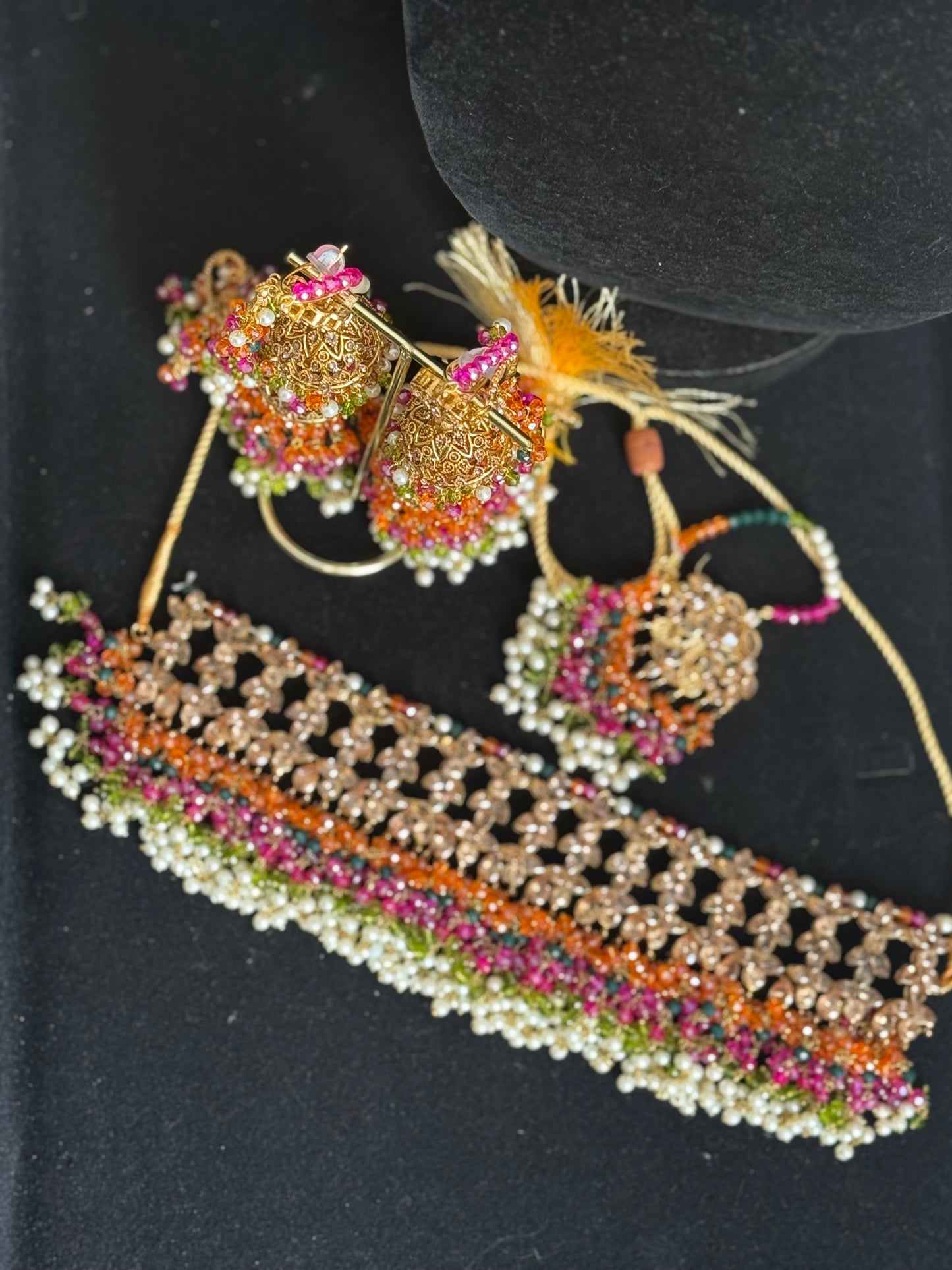 PIYA - Mehndi Bridal set | includes Choker with Jhumke & tikka