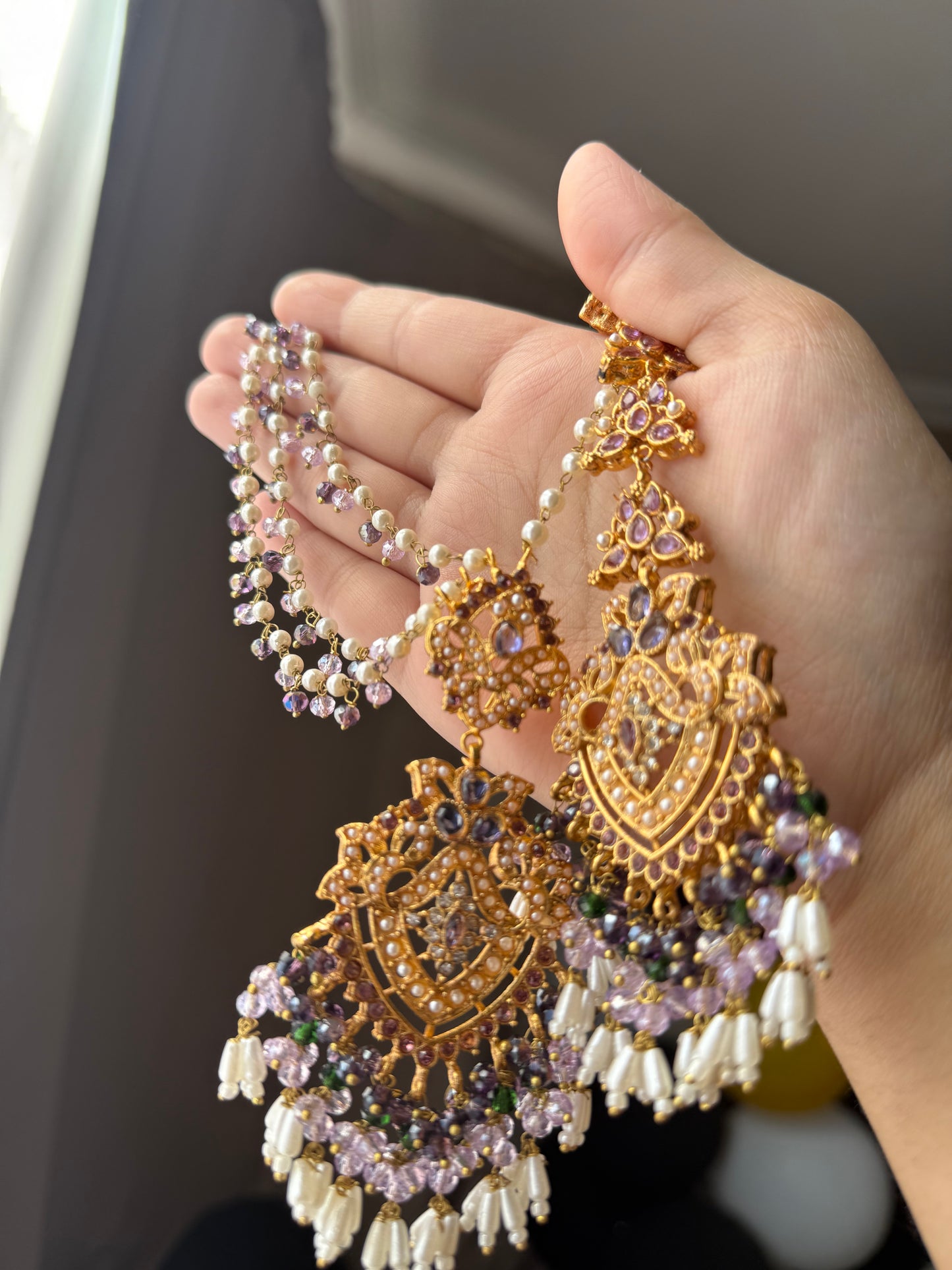 KIARA - Sahara earrings with tikka | available in 13 colours