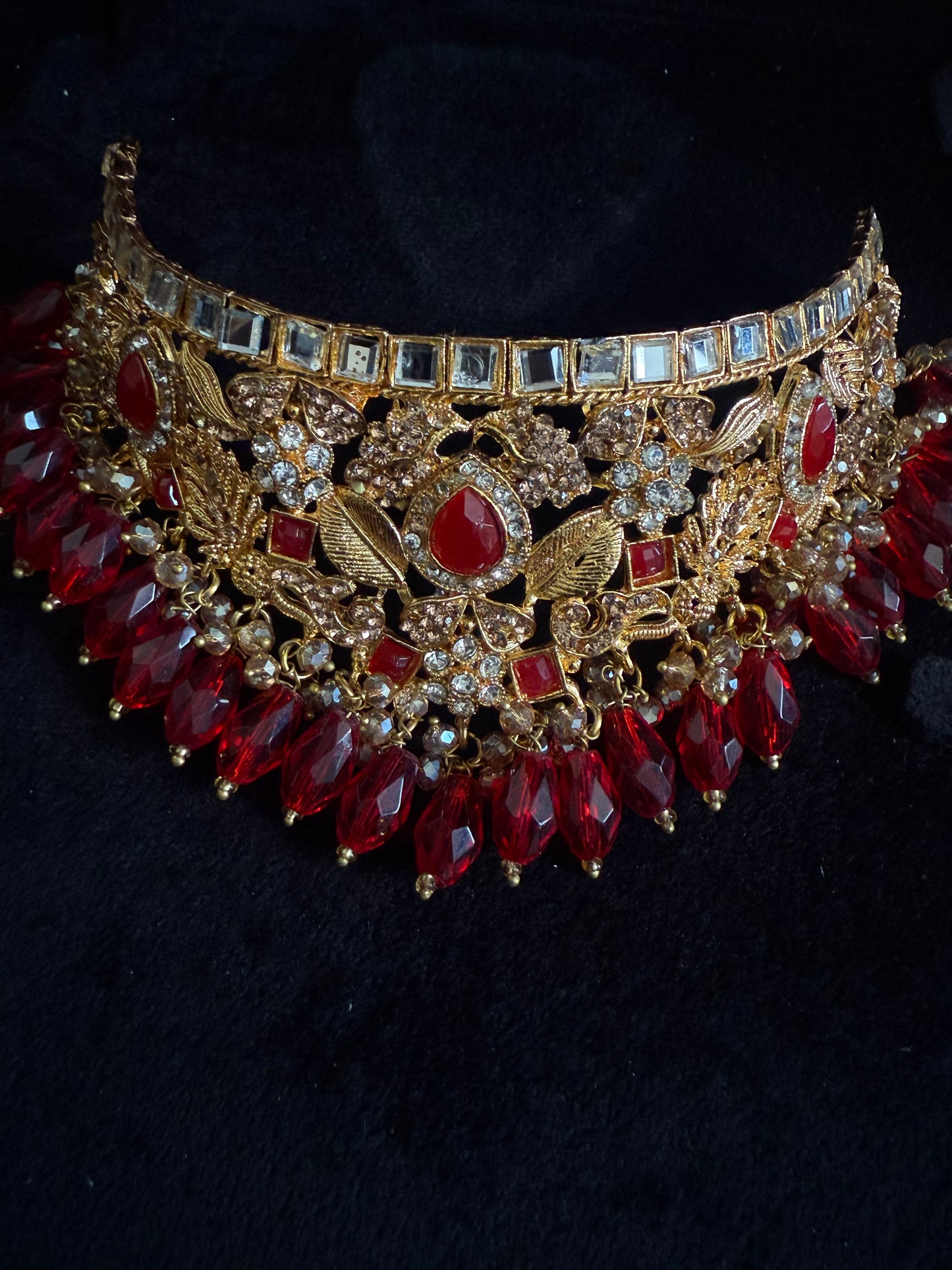 Harnoor - Mala set with choker, jhumar, jhumke and tikka available in 6 colours