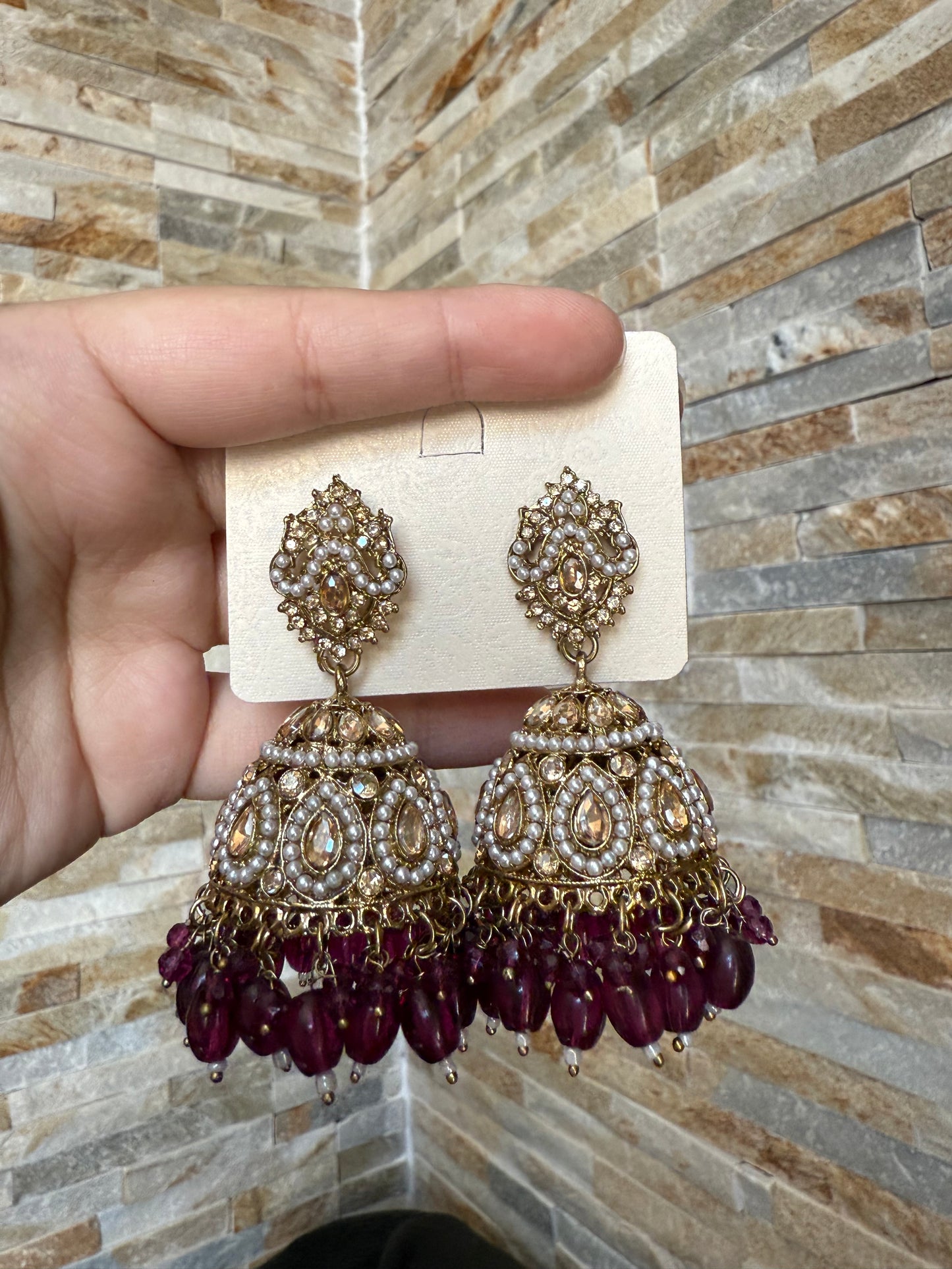 Kaneez - Jhumar, Jhumke and Tikka set | available in 9 colours