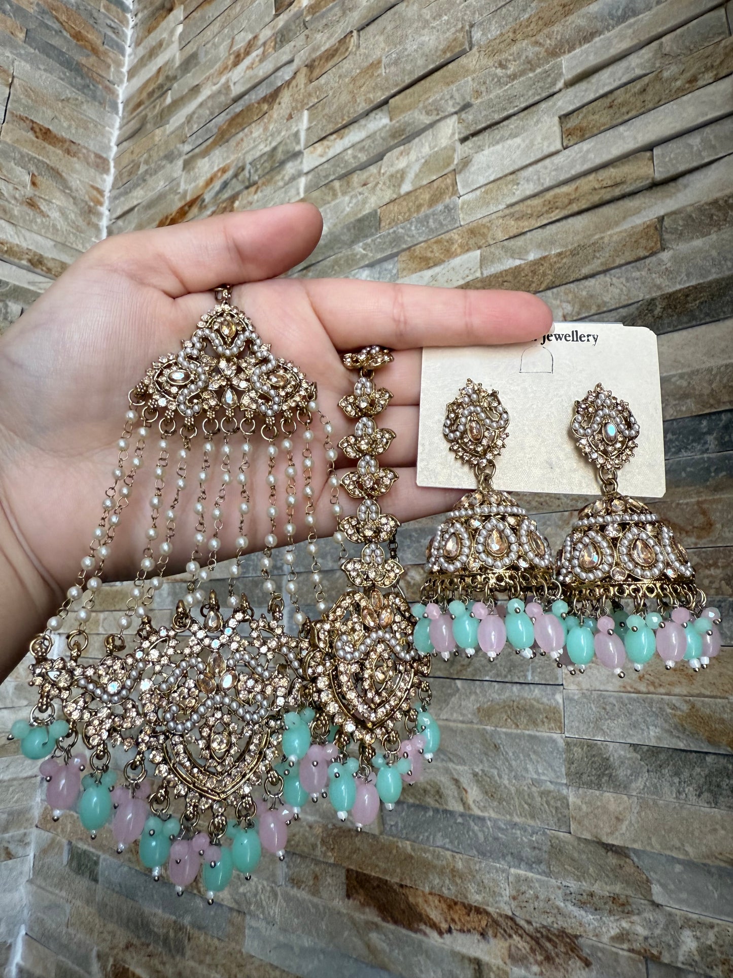 Kaneez - Jhumar, Jhumke and Tikka set | available in 9 colours