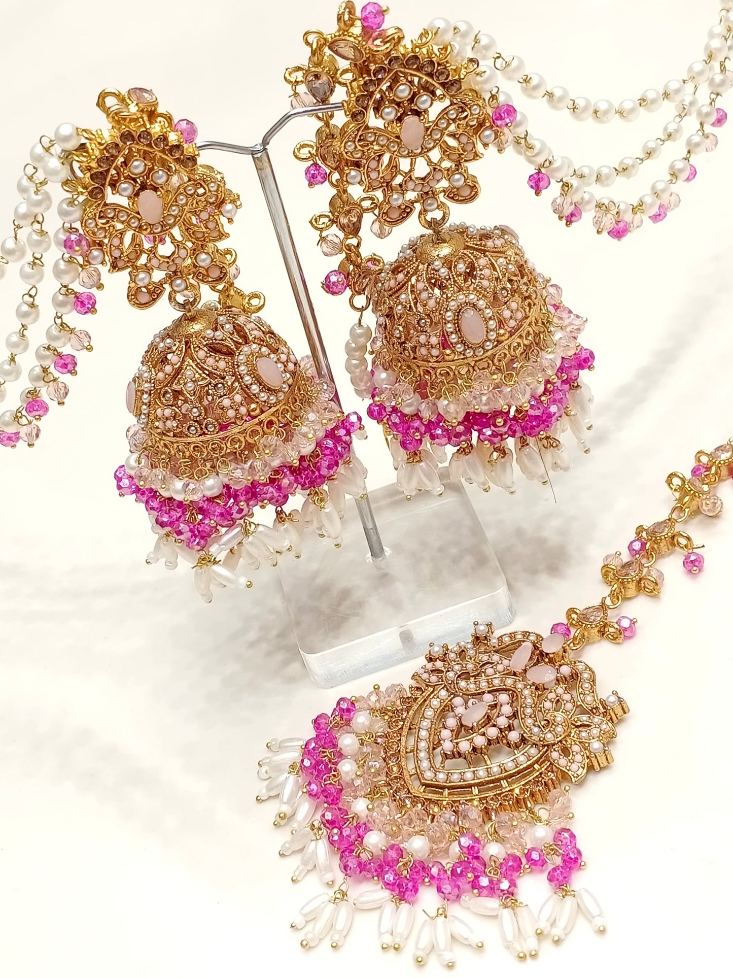 Aqsa - Jhumke Tikka set 8 colours available
