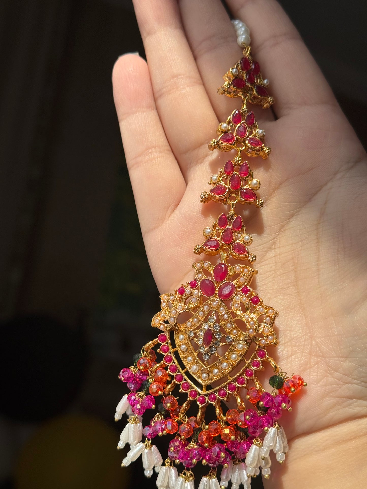 KIARA - Sahara earrings with tikka | available in 13 colours
