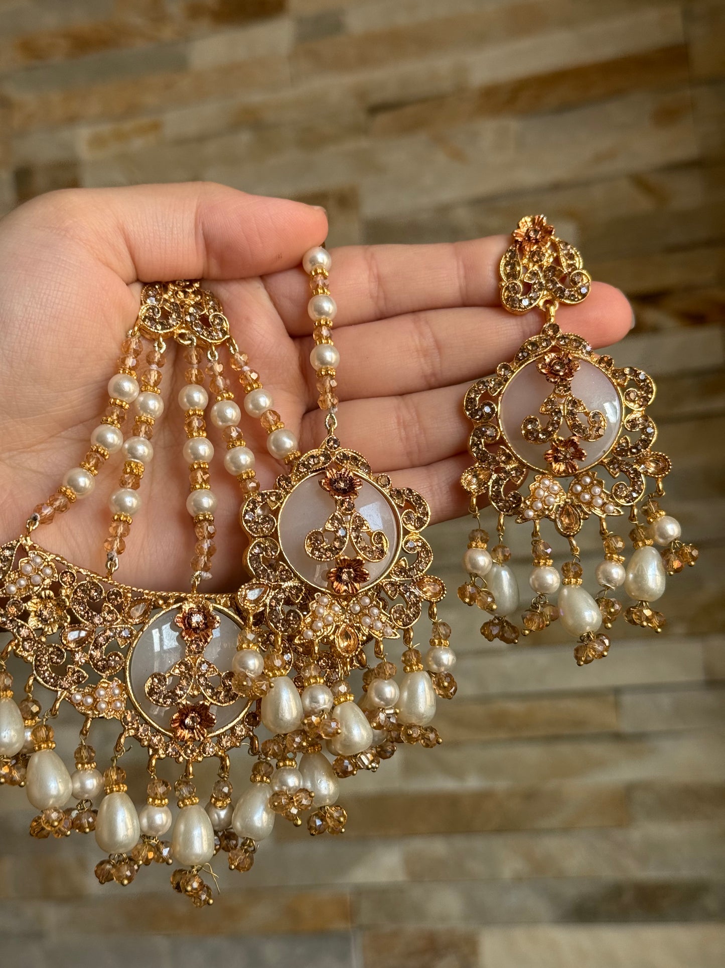 Rubab - Choker with Jhumar jhumke & Tikka | 6 colours available