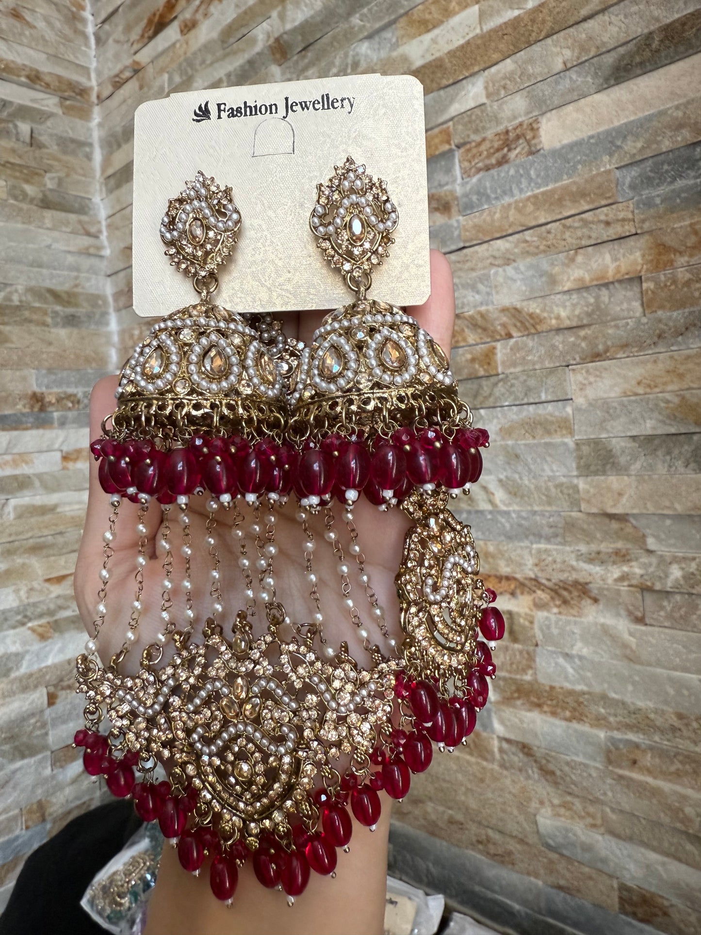 Kaneez - Jhumar, Jhumke and Tikka set | available in 9 colours