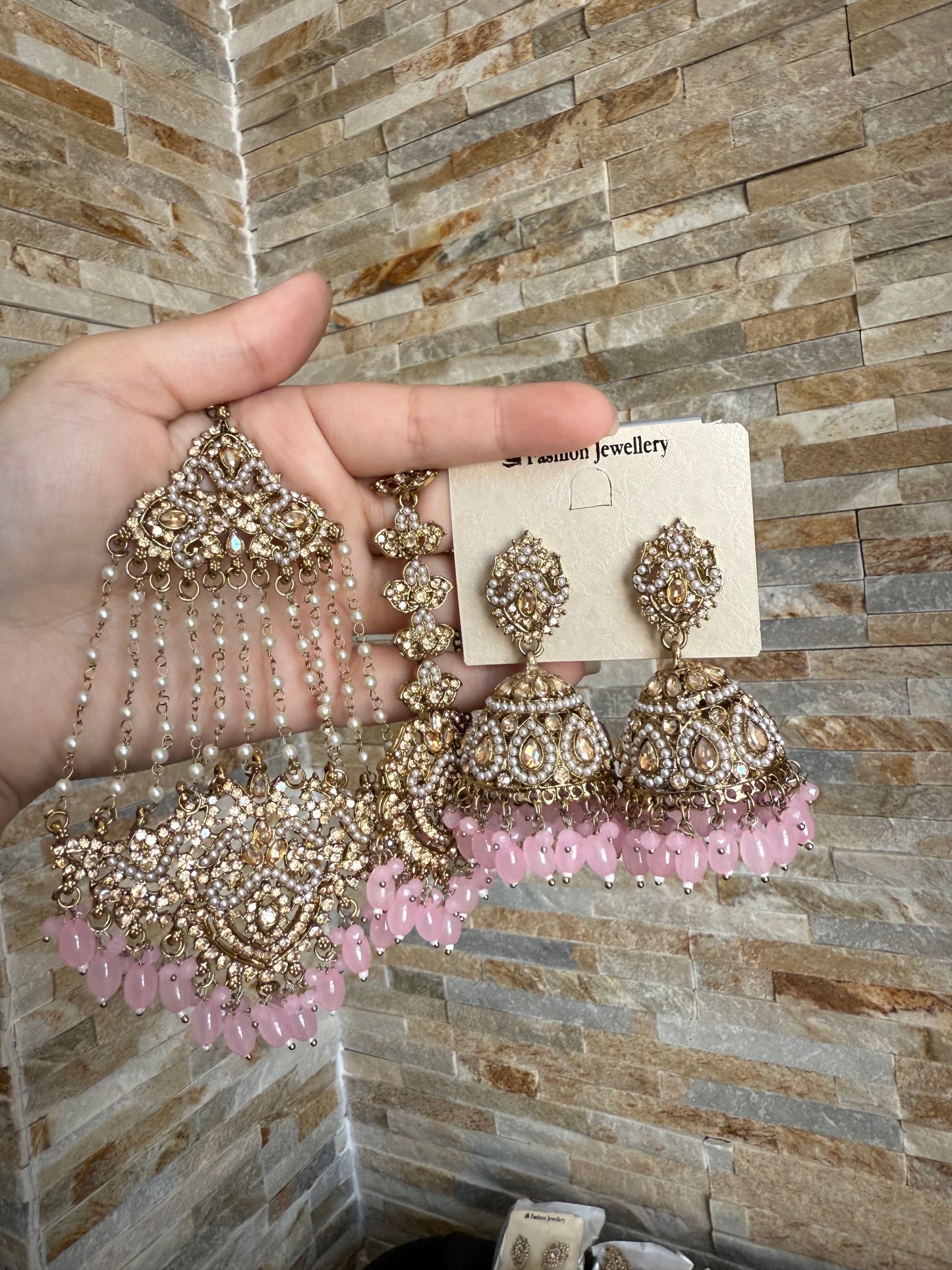 Kaneez - Jhumar, Jhumke and Tikka set | available in 9 colours