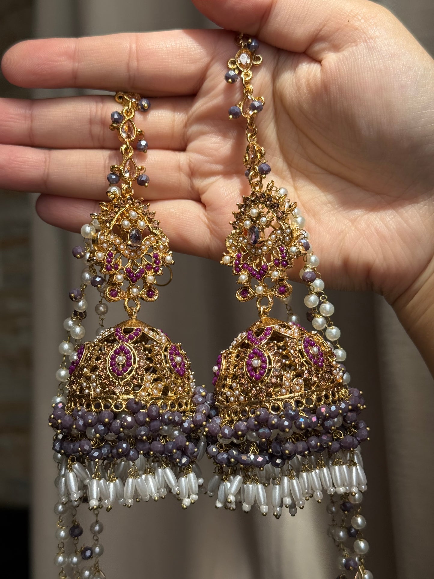 Aqsa - Jhumke Tikka set 8 colours available