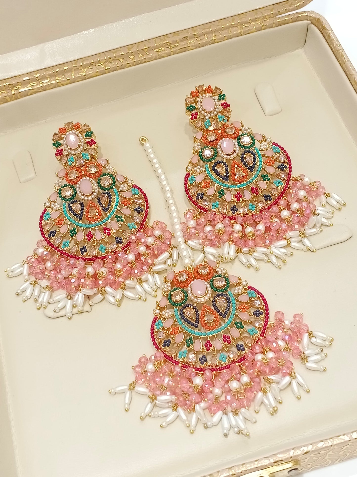 Annie - Earrings tikka set 8 colours available