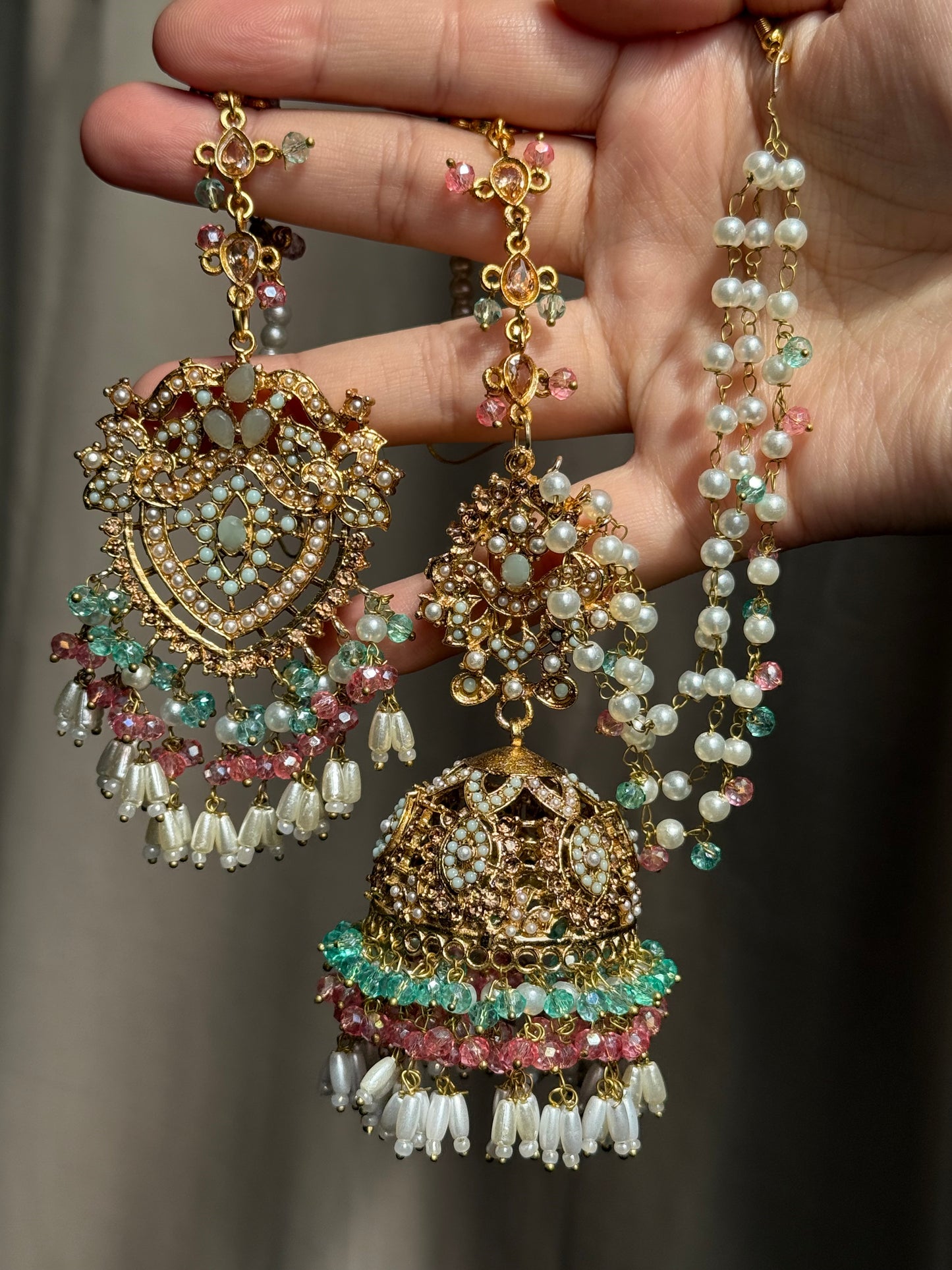 Aqsa - Jhumke Tikka set 8 colours available