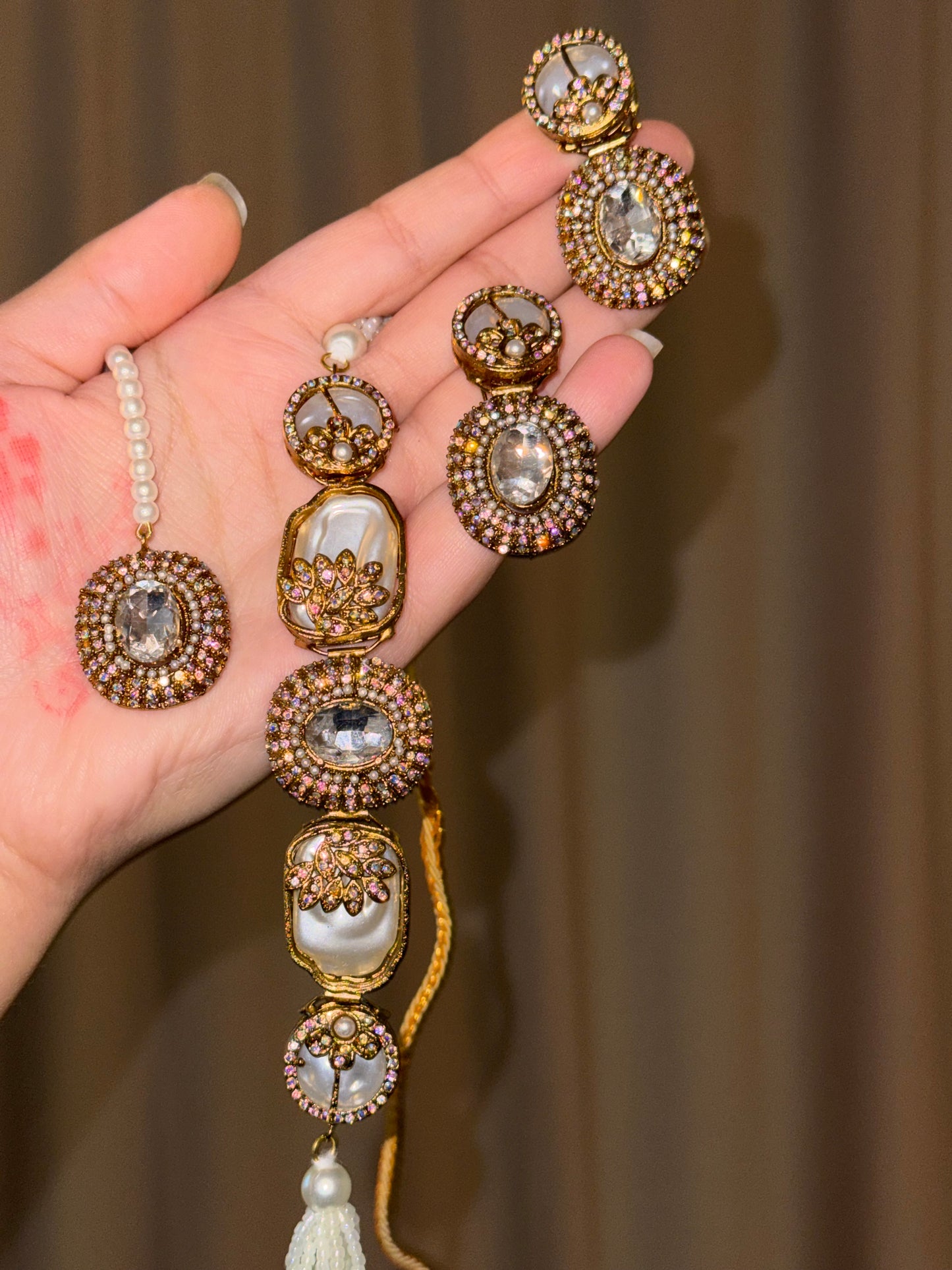 LIVIA - Turkish Choker set with earrings & Tikka | colours available