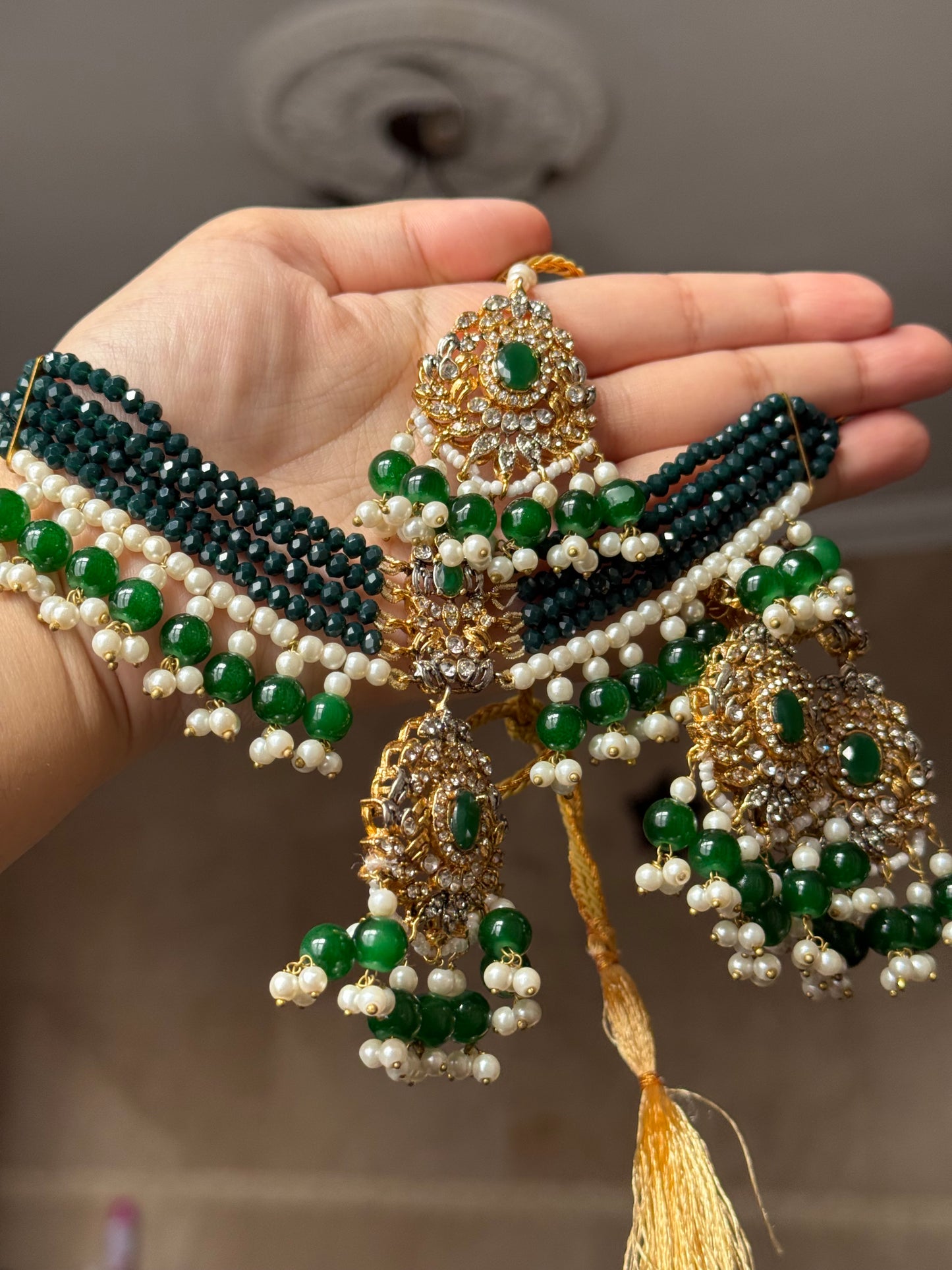 FAJAR - Choker set with earrings and tikka | available in 15 colours
