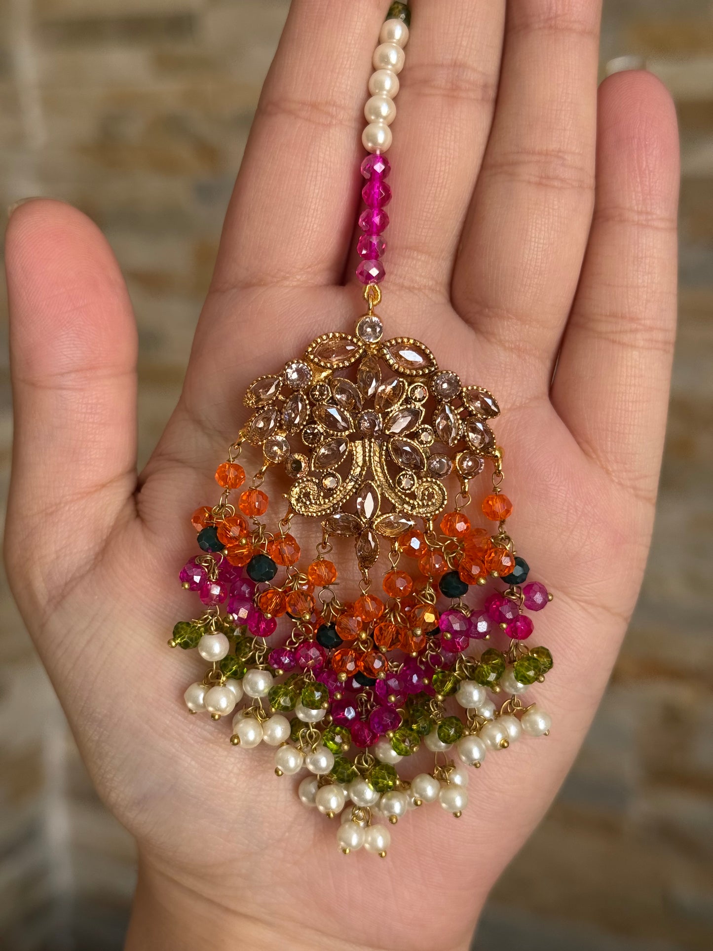 PIYA - Mehndi Bridal set | includes Choker with Jhumke & tikka