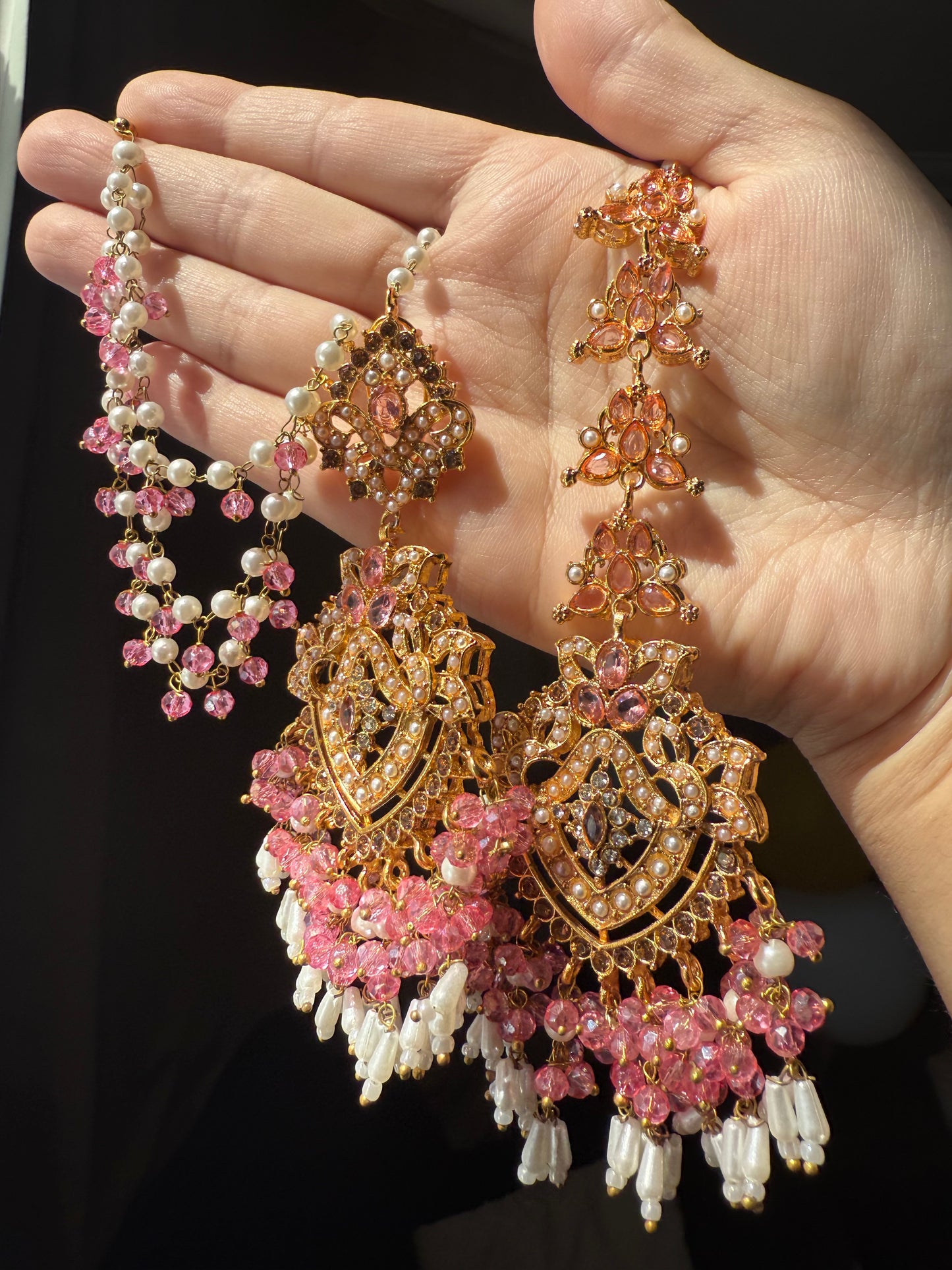 KIARA - Sahara earrings with tikka | available in 13 colours