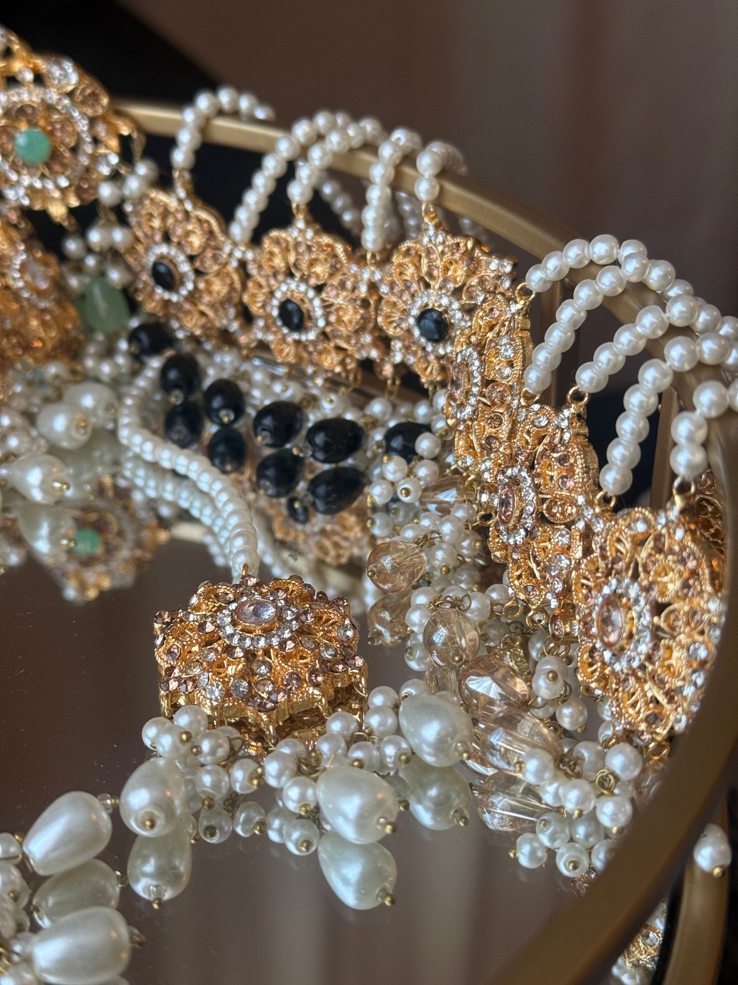Rakshi - choker with jhumar jhumke & tikka 6 colours available