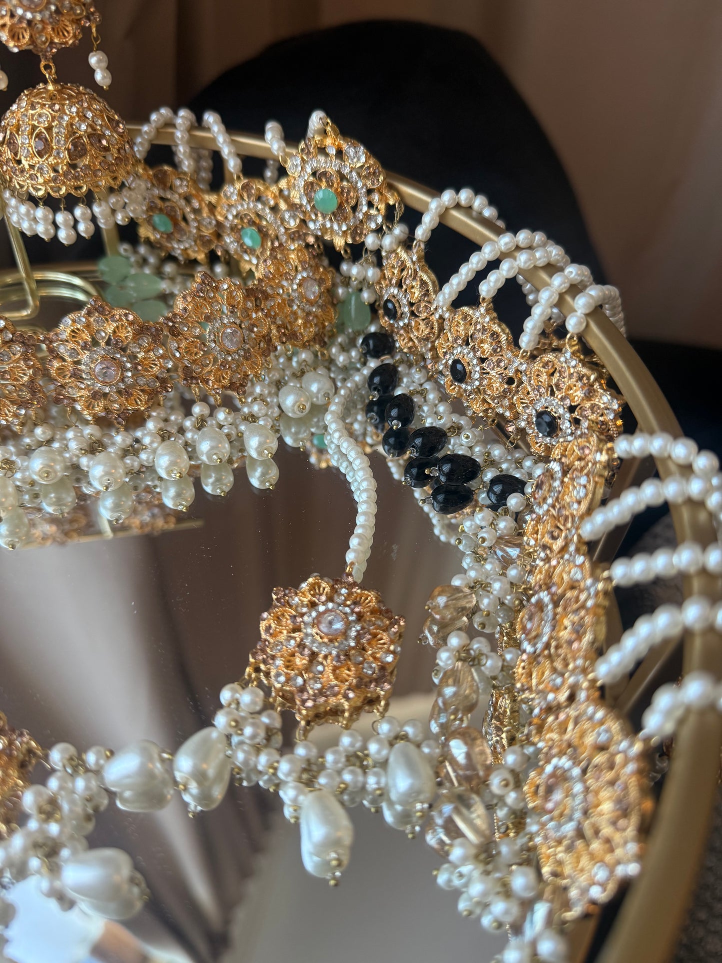 Rakshi - choker with jhumar jhumke & tikka 6 colours available