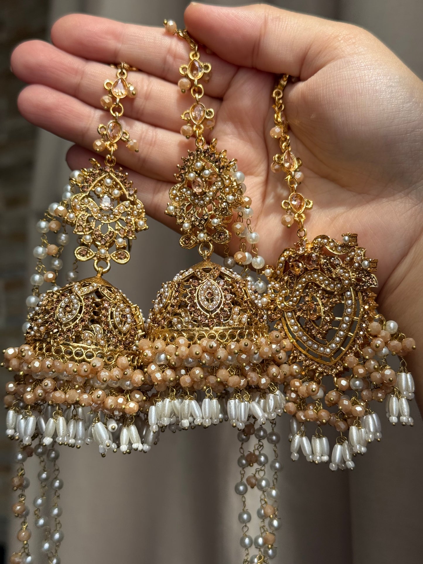 Aqsa - Jhumke Tikka set 8 colours available