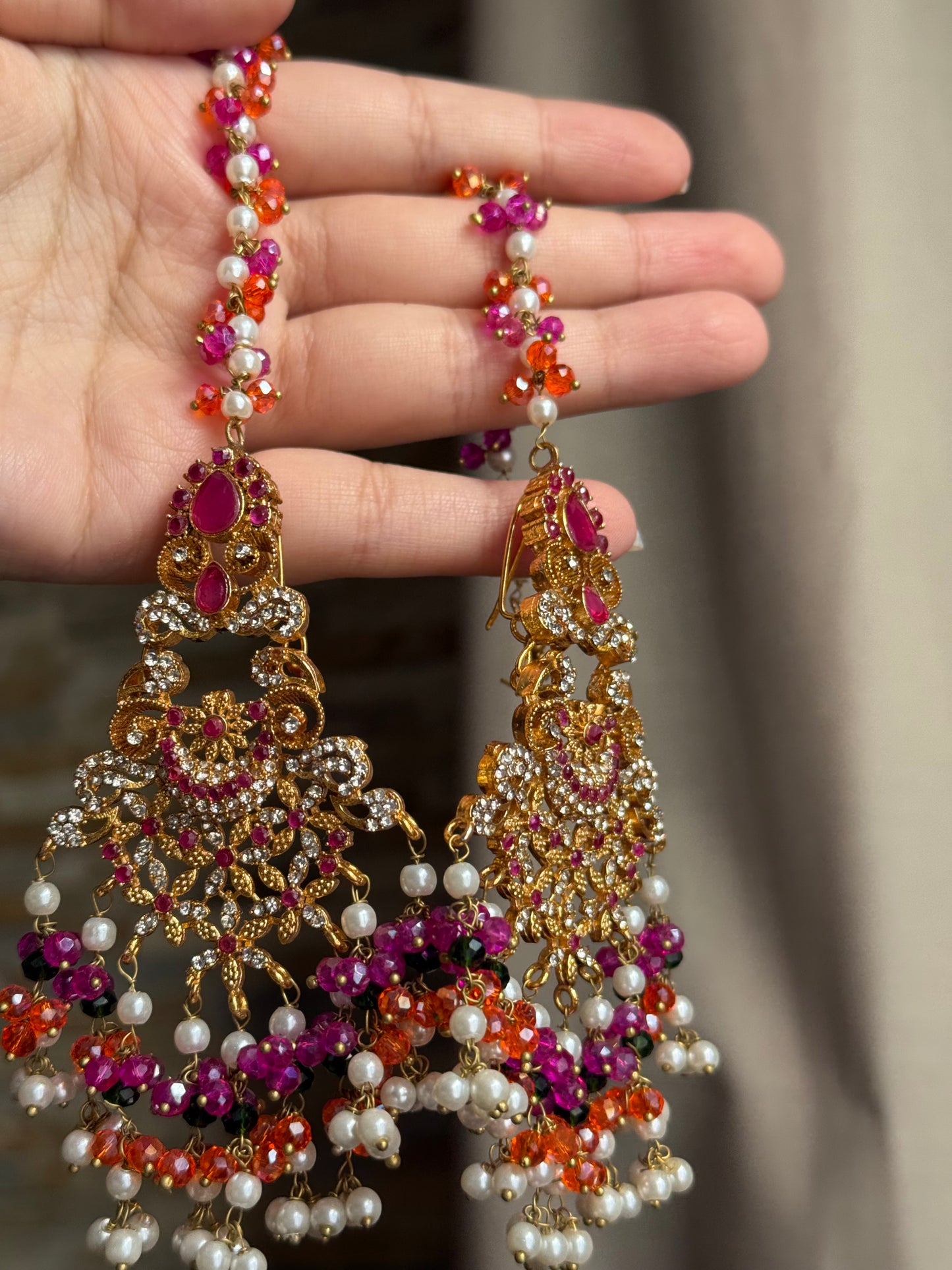 HADIYA - Bridal set | includes Necklace with earrings, tikka and jhumar