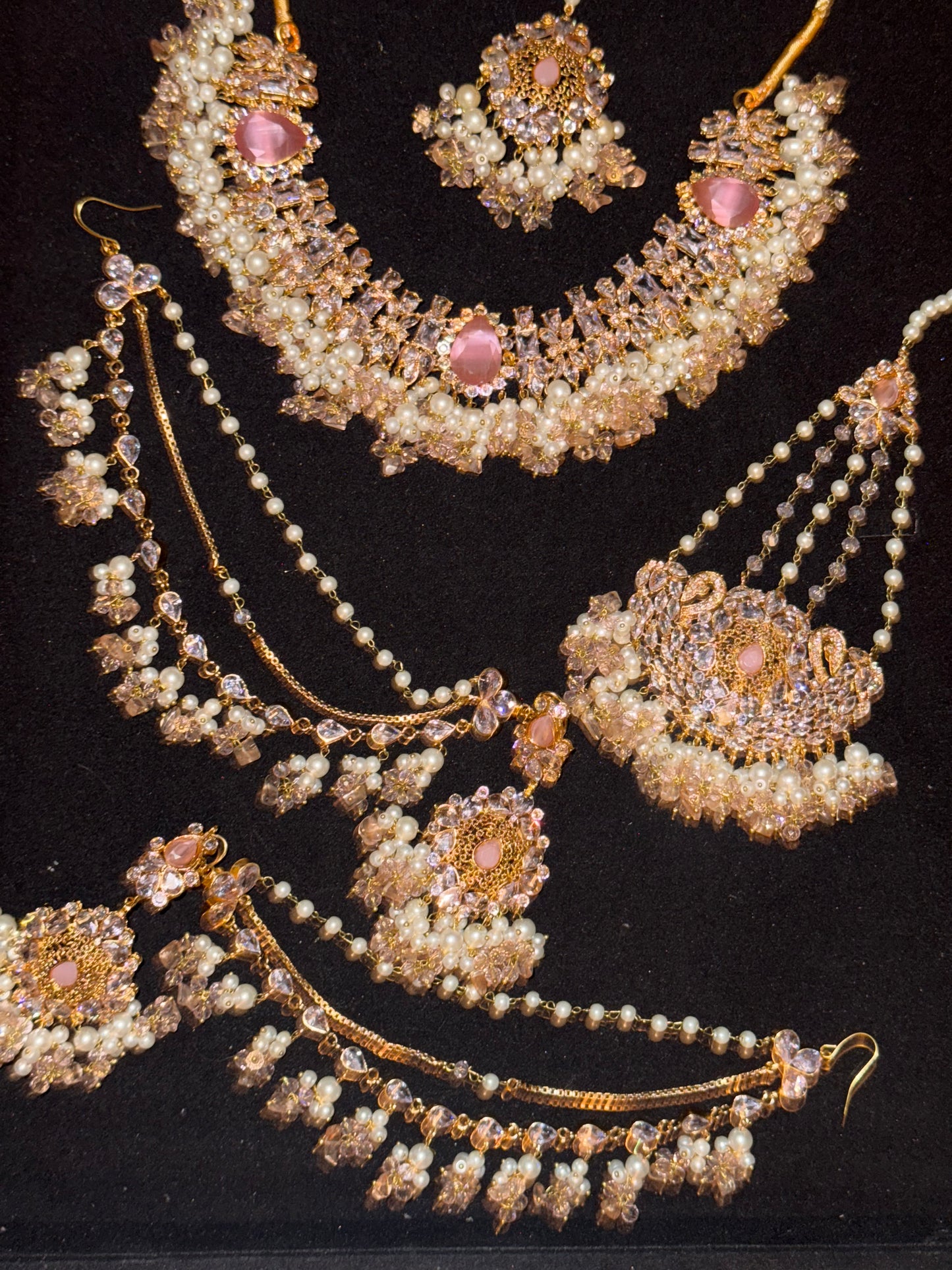 LAILA - Bridal set with sahara earring, tikka & jhumar | 2 colours available