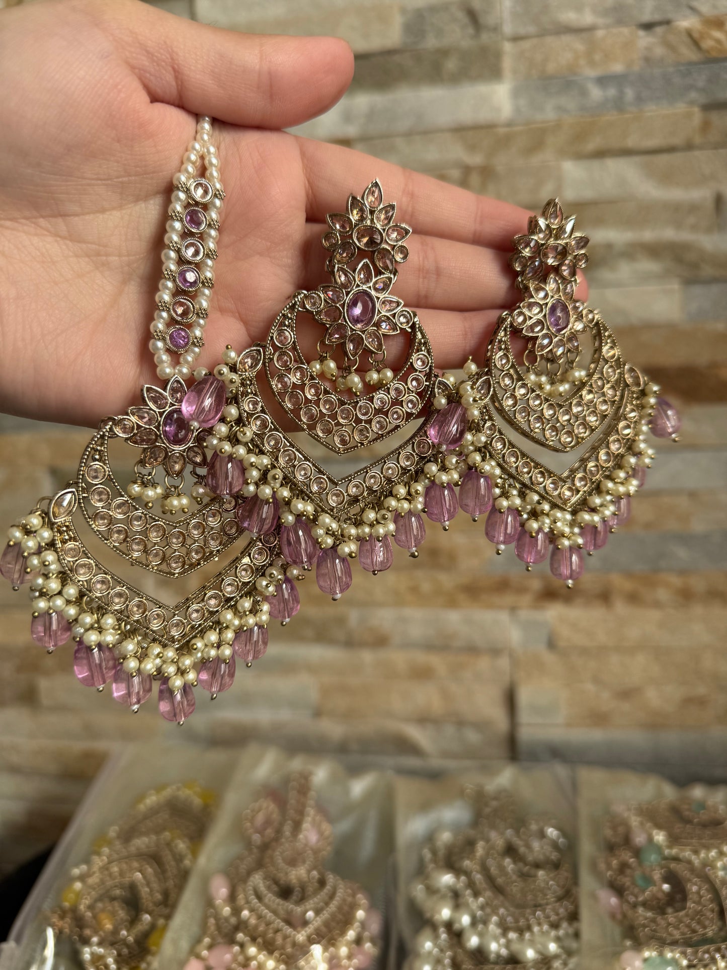 Zimal - Earrings and Tikka set 9 Colours available