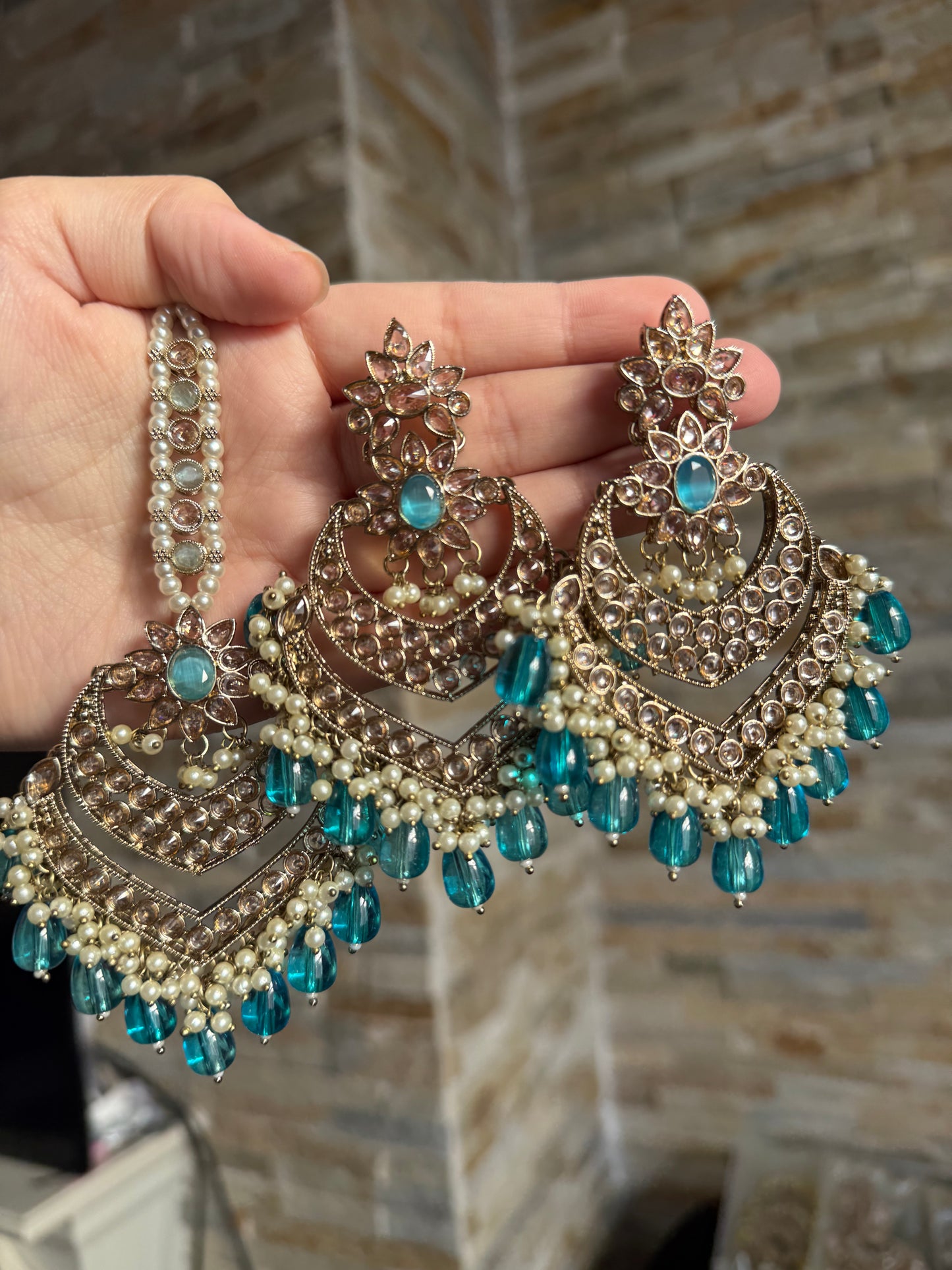Zimal - Earrings and Tikka set 9 Colours available