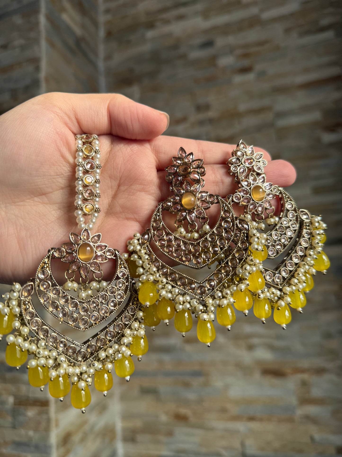 Zimal - Earrings and Tikka set 9 Colours available