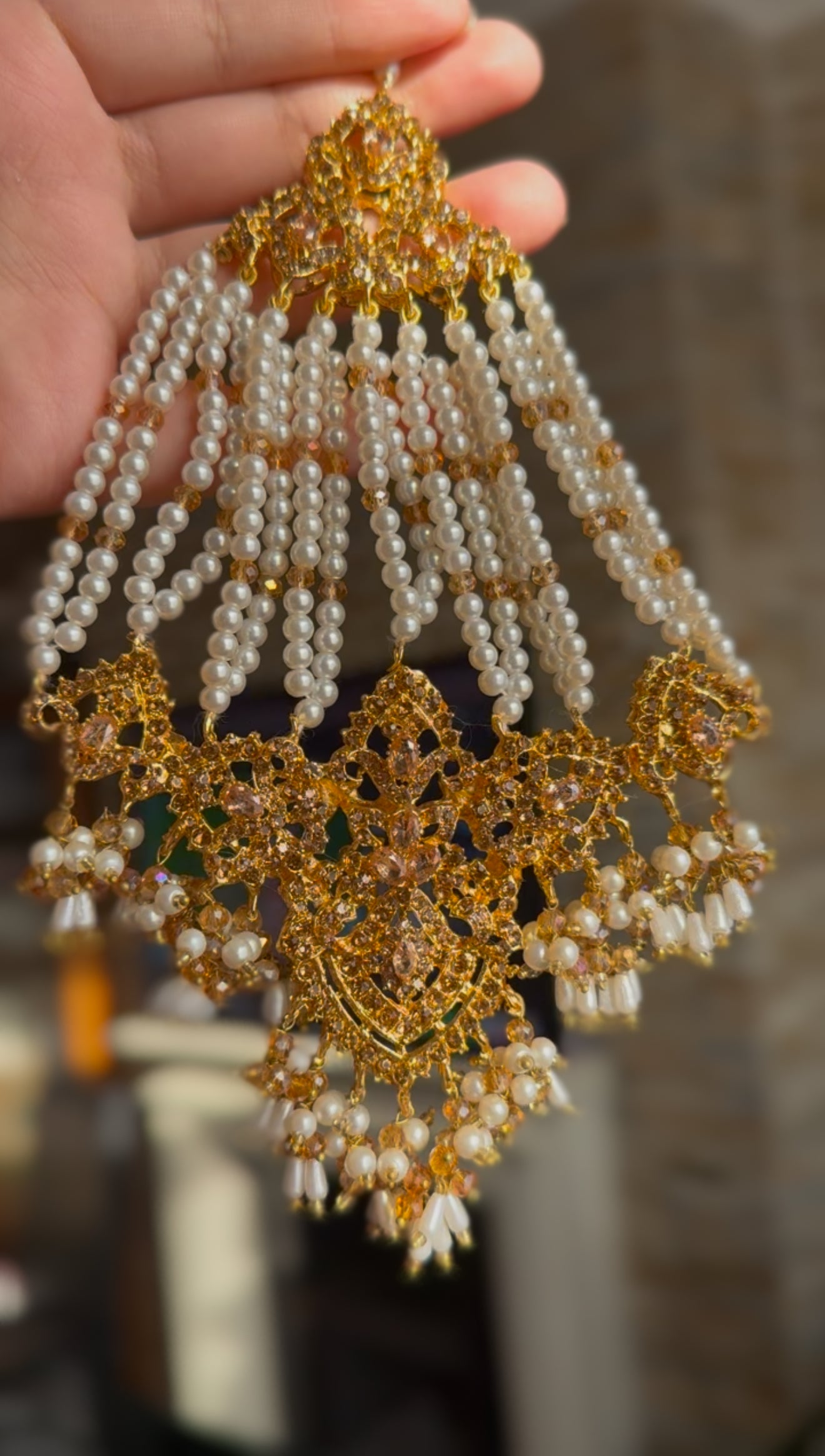 Mahira - Necklace set with Jhumar, Jhumke & Tikka