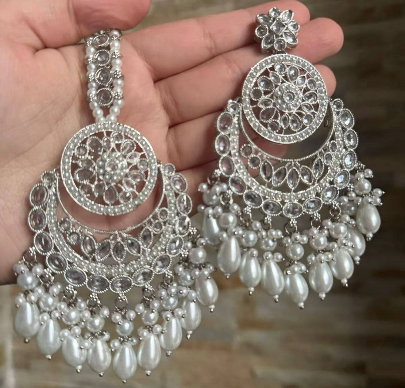 Naima - Polki earrings and tikka Colours available