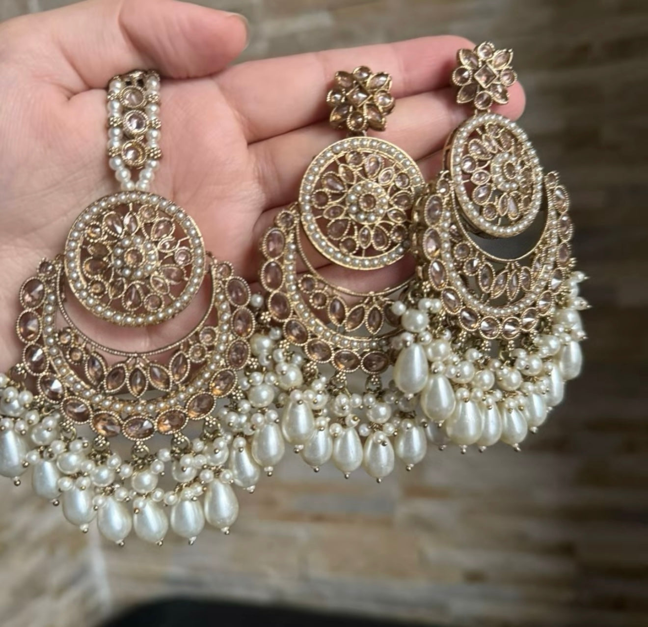 Naima - Polki earrings and tikka Colours available