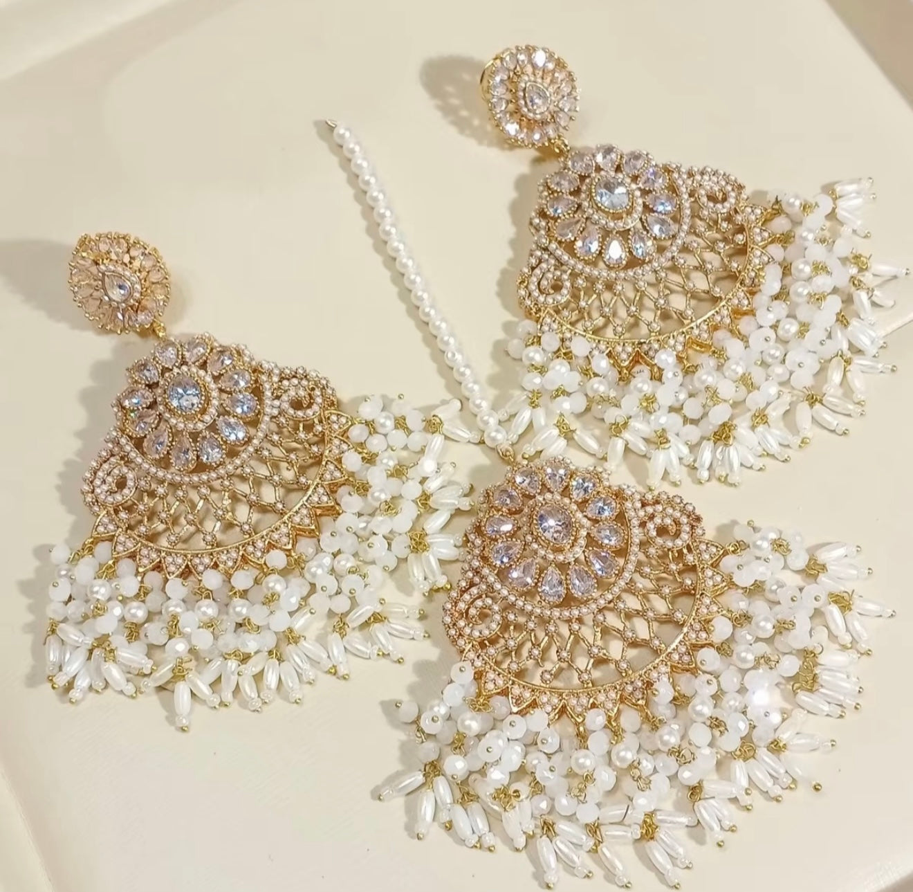 Laila - Earrings and Tikka set 6 Colours available
