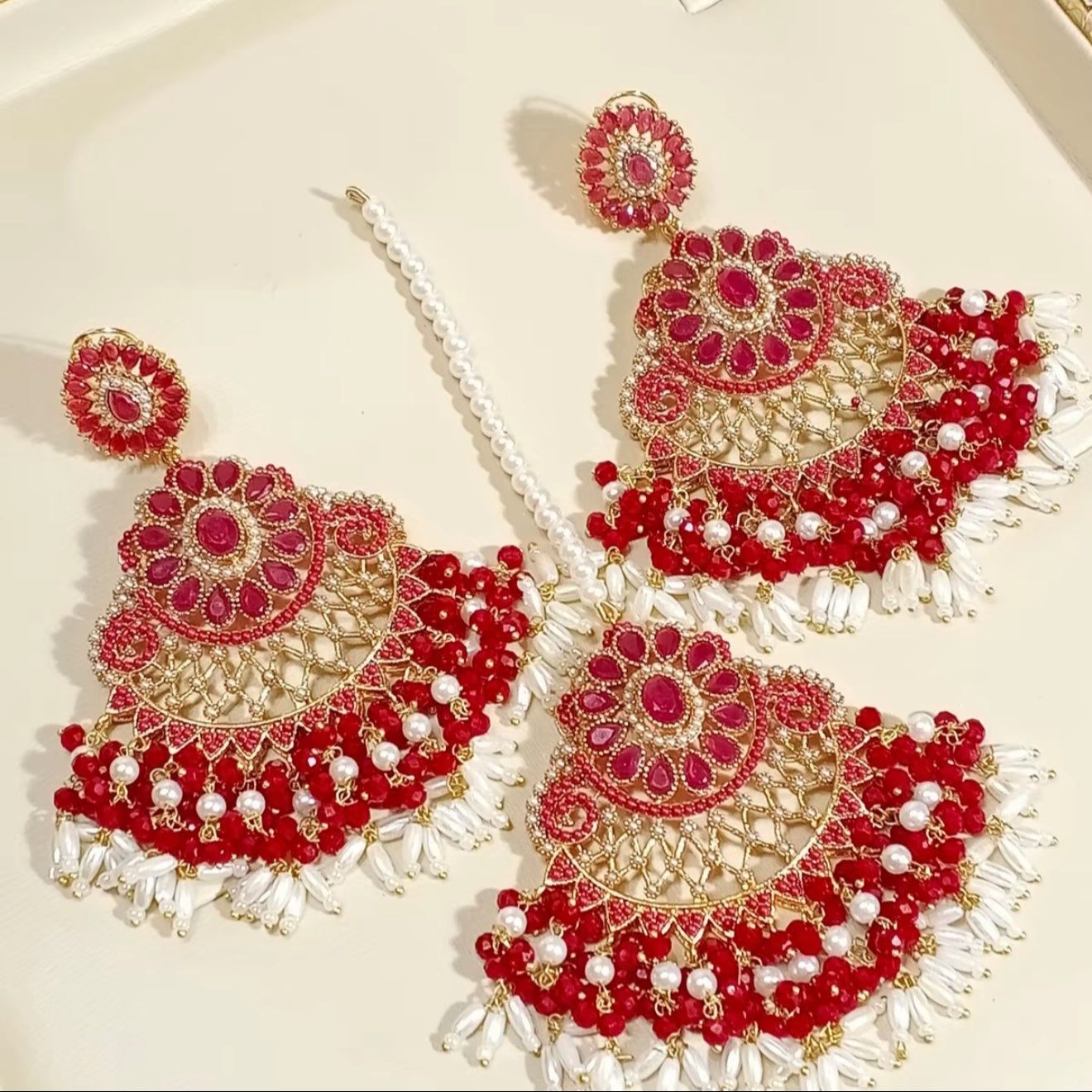 Laila - Earrings and Tikka set 6 Colours available